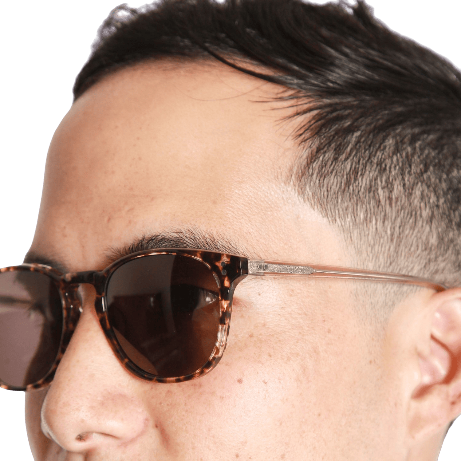 Rocket MTO P3 Classic Caviar Tortoise & Rosé with Brown Polarized Lenses (Tortoise and Crystal)