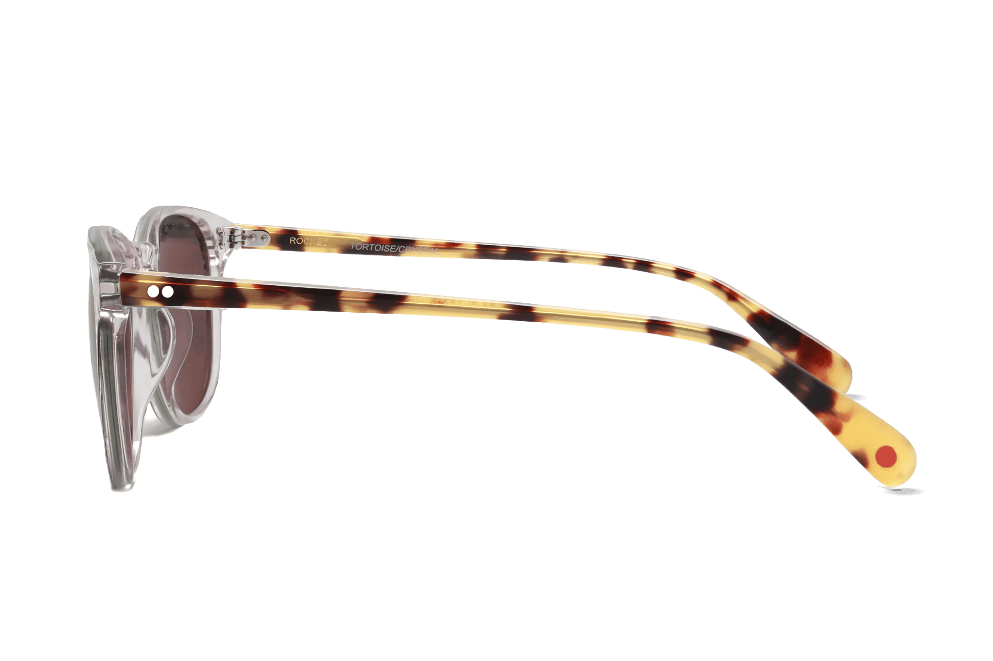 Rocket MTO P3 Classic Crystal & Blonde Tortoise with Brown Polarized Lenses (Tortoise and Crystal)