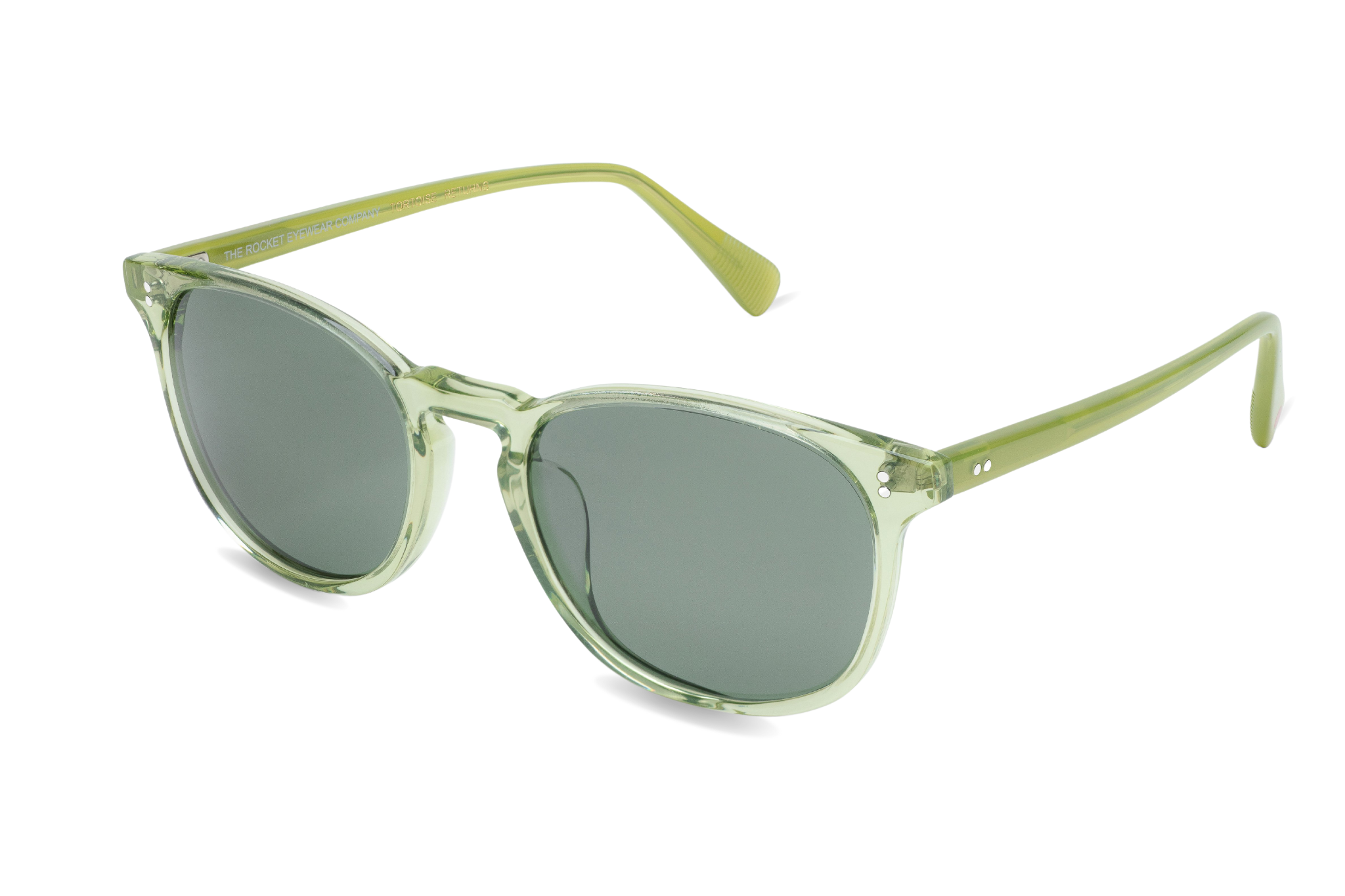 Rocket MTO P3 Classic Sencha Crystal & Leaf with Green Polarized Lenses (Tortoise Returns)