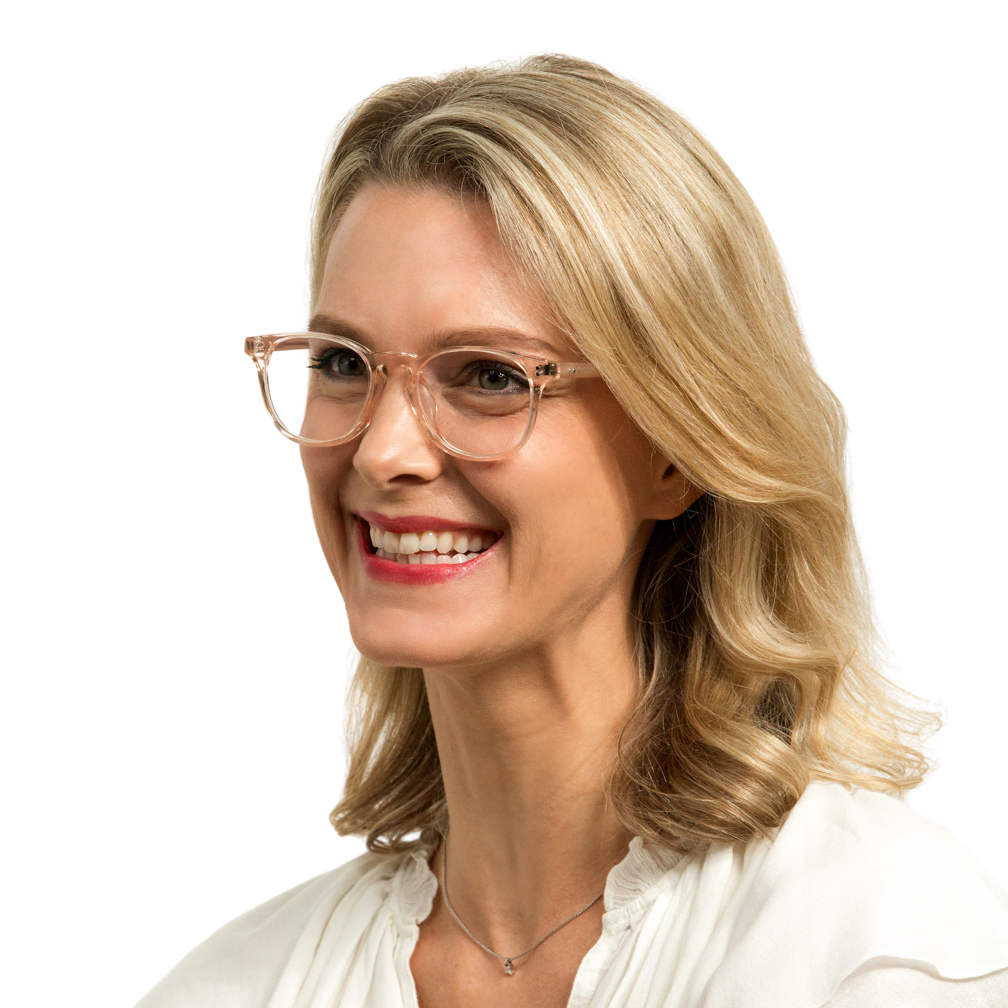 Rocket MTO P3 Classic Rose-Tinted Crystal & Blush Glasses (Crystal Strikes Back)