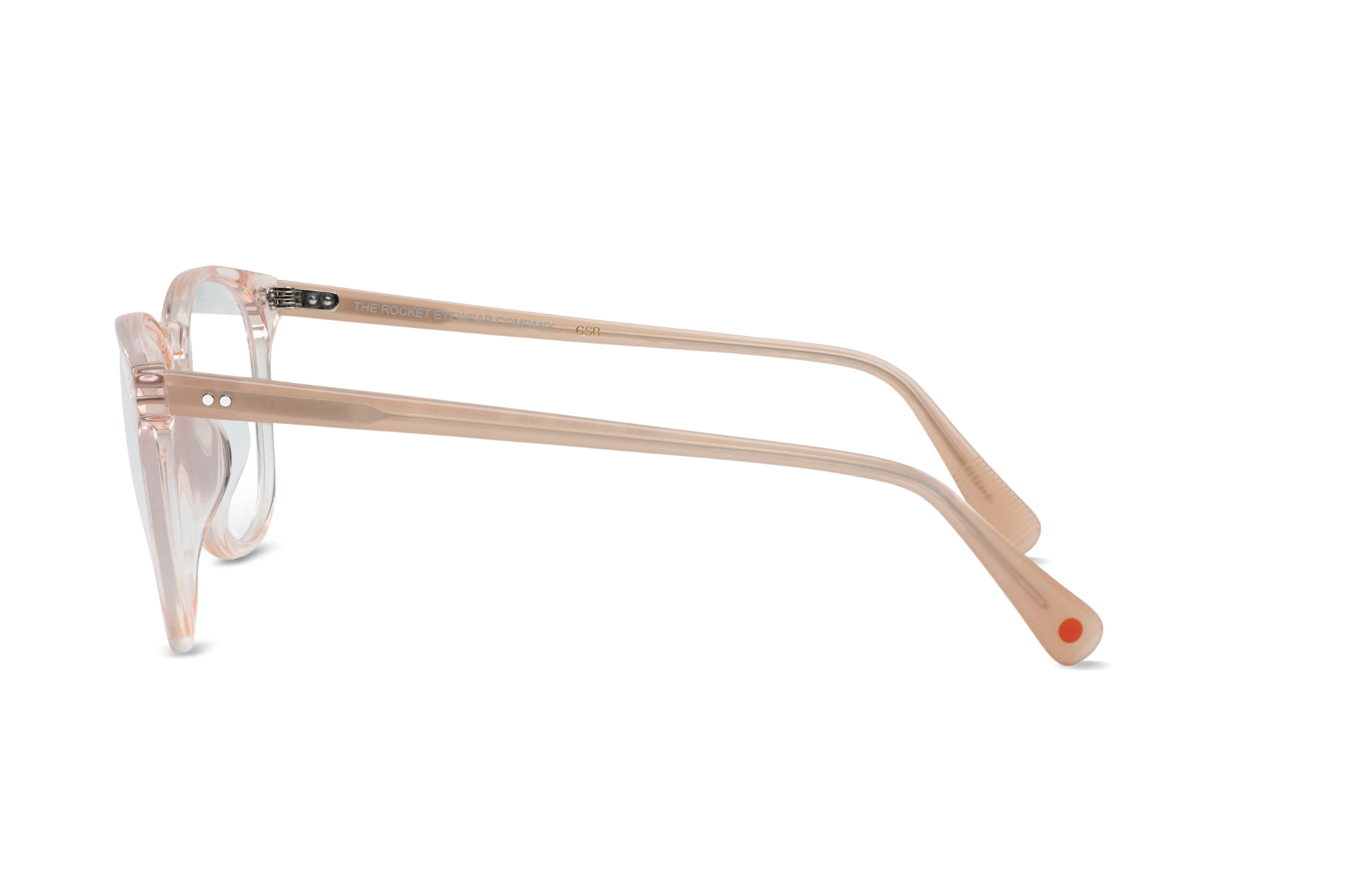 Rocket MTO P3 Classic Rose-Tinted Crystal & Blush Glasses (Crystal Strikes Back)