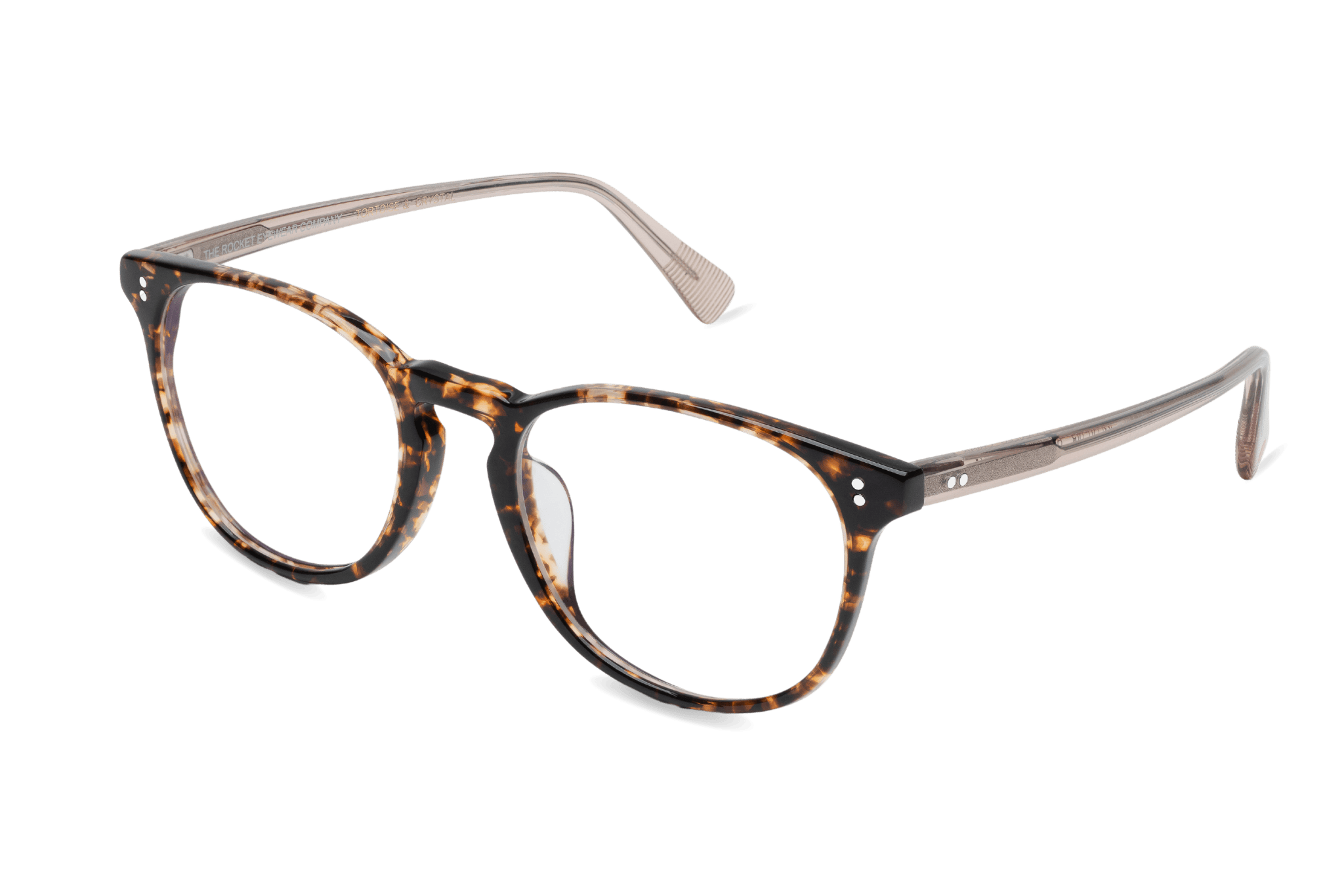 Rocket MTO P3 Classic Caviar Tortoise & Rosé Glasses (Tortoise and Crystal)