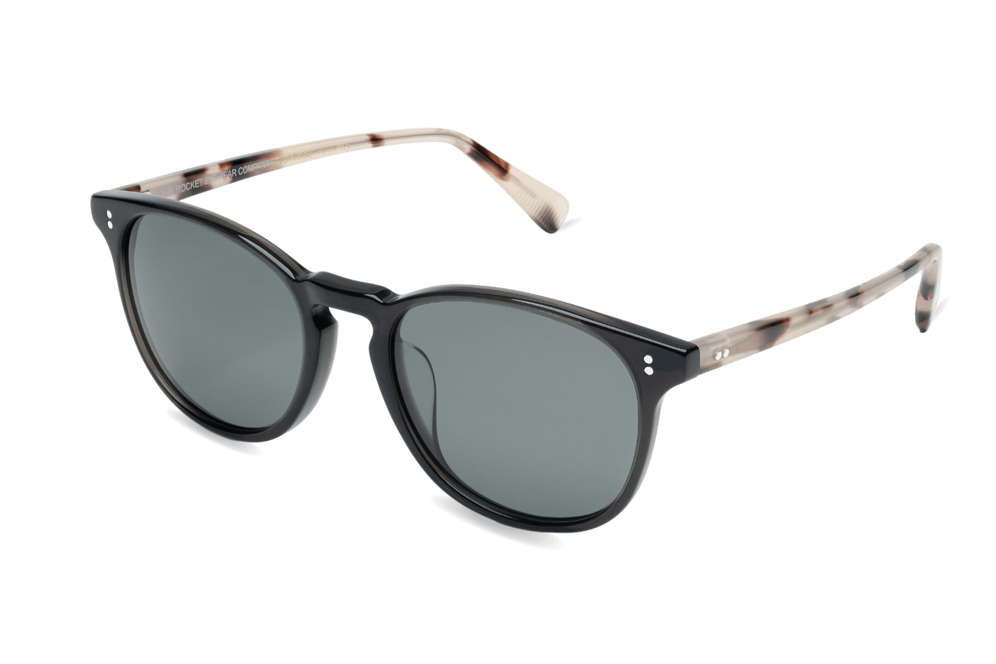 Rocket MTO P3 Classic Charcoal Black & Smoky Tortoise with Grey Polarized Lenses (Tortoise Returns)