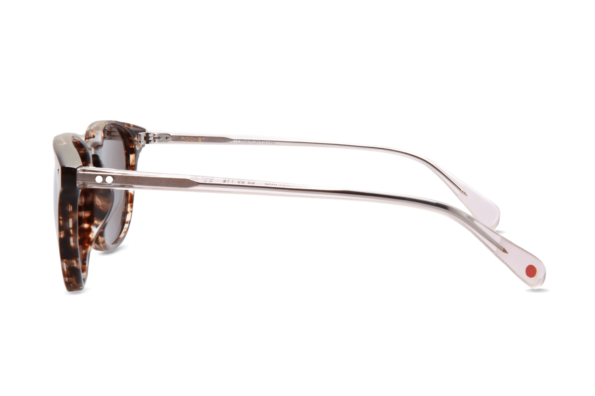 Rocket MTO P3 Classic Caviar Tortoise & Rosé with Brown Polarized Lenses (Tortoise and Crystal)