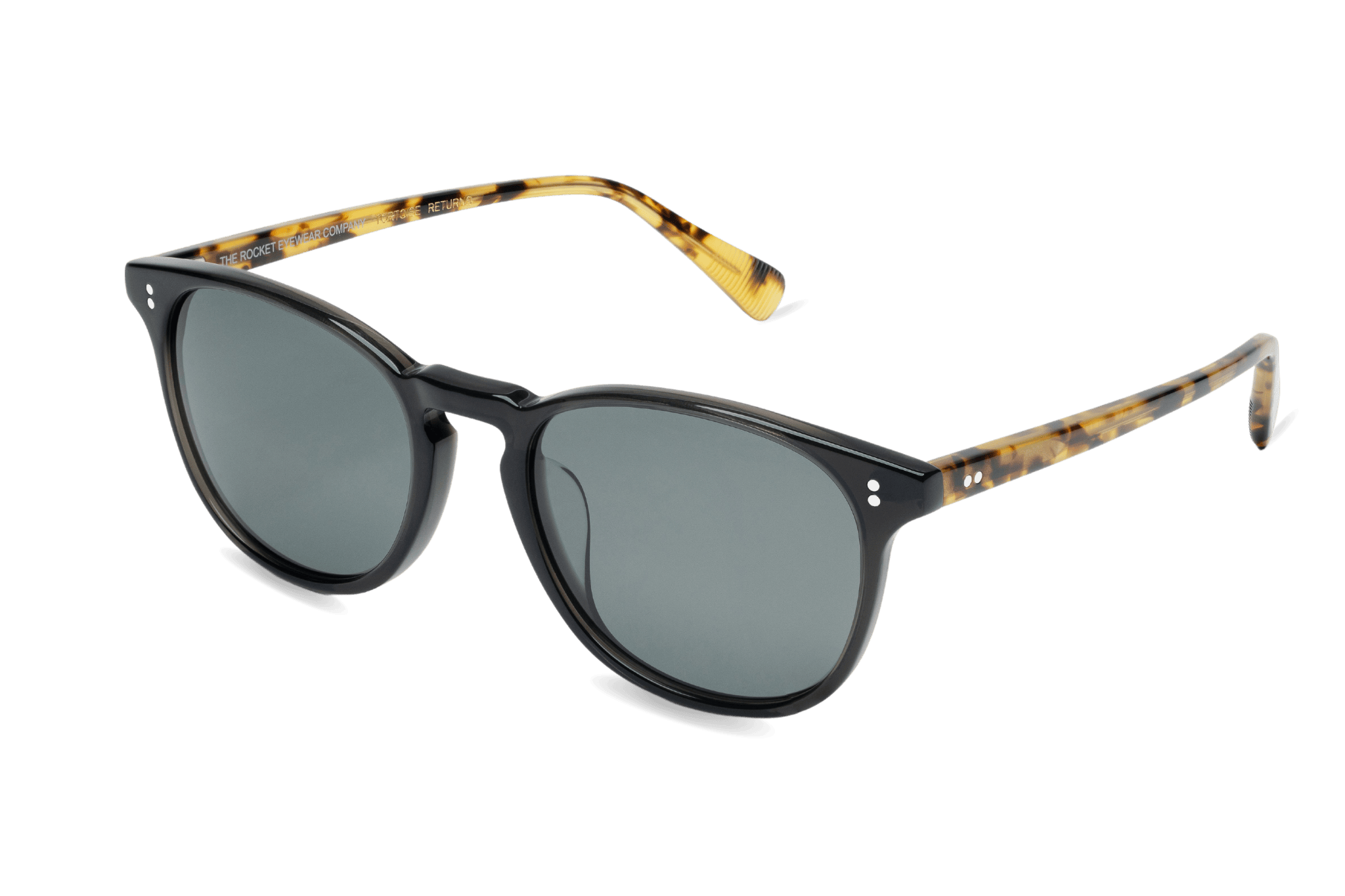 Rocket MTO P3 Classic Charcoal Black & Balsamic Tortoise with Grey Polarized Lenses (Tortoise Returns)