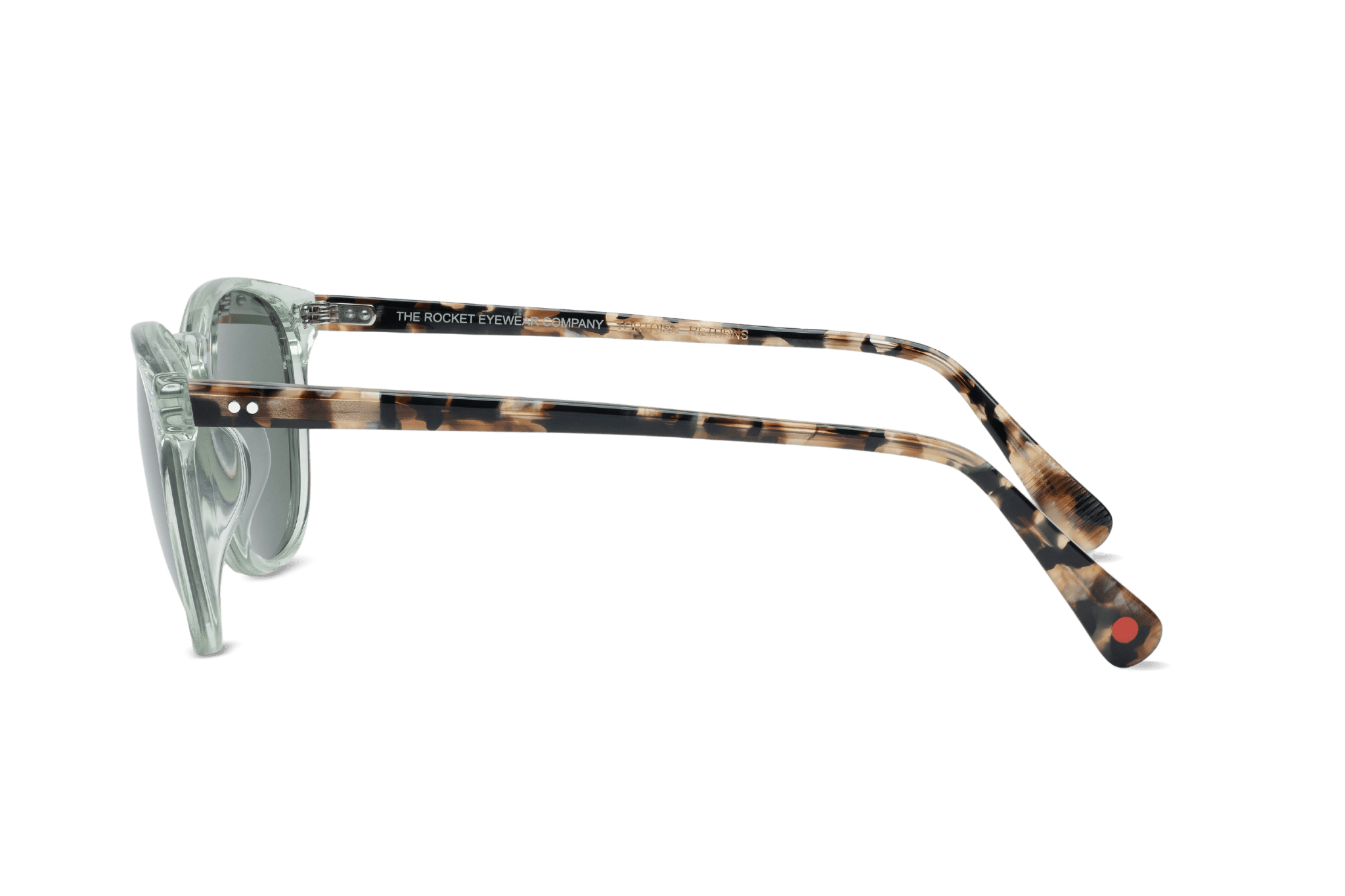 Rocket MTO P3 Classic Sage Crystal & Jaggery Tortoise with Green Polarized Lenses (Tortoise Returns)
