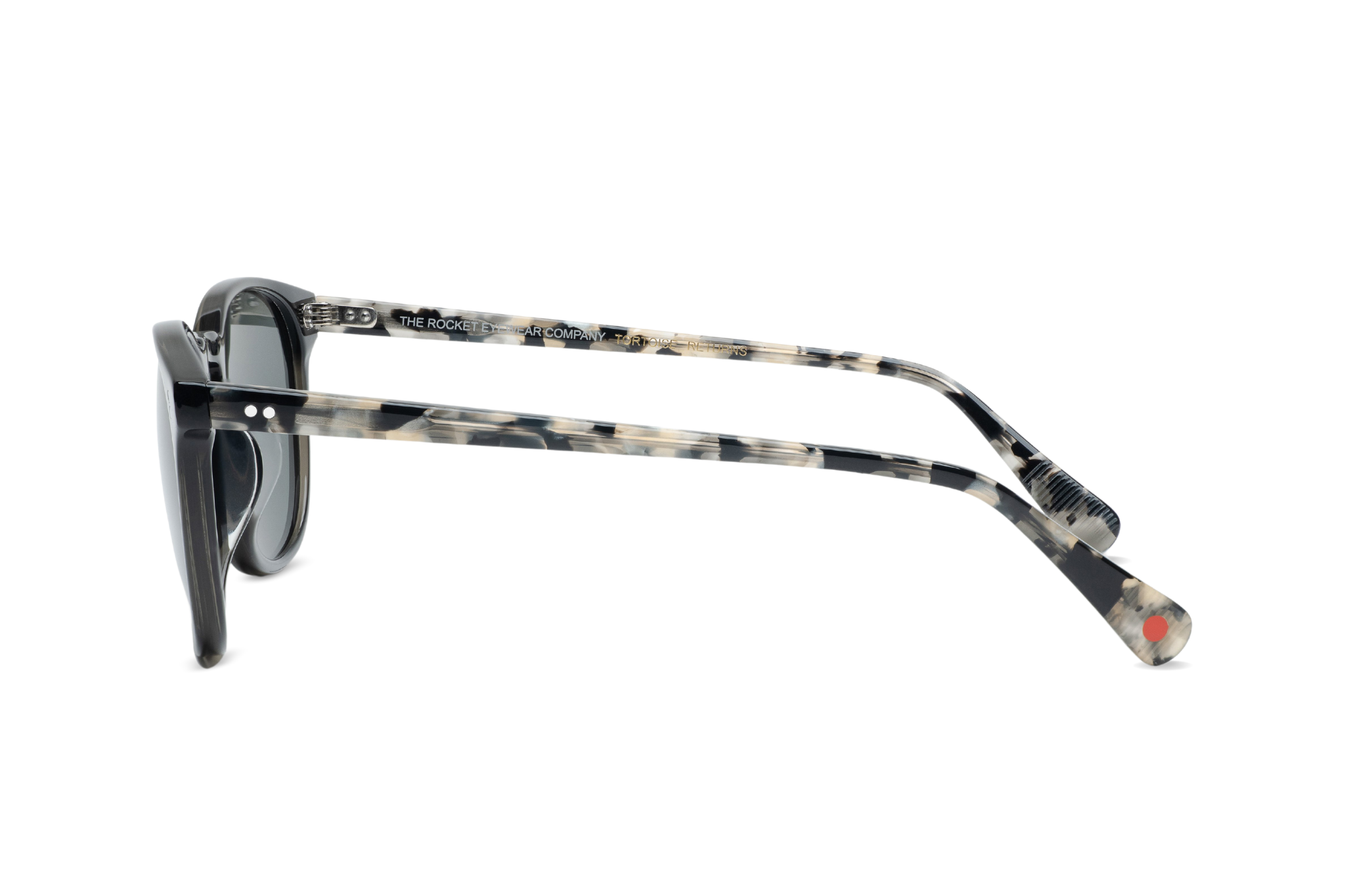 Rocket Eyewear MTO P3 Classic Charcoal Black & Marble Tortoise with Grey Polarized Lenses (Tortoise Returns)