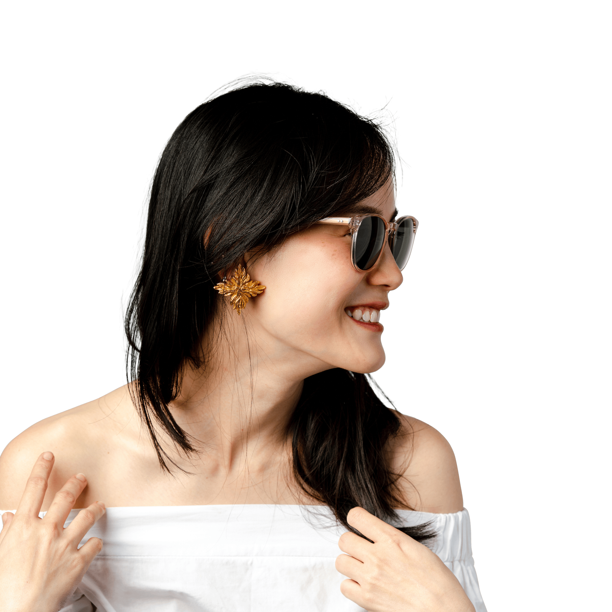 Rocket MTO P3 Classic Rose-Tinted Crystal & Blush with Brown Polarized Lenses (Crystal Strikes Back)