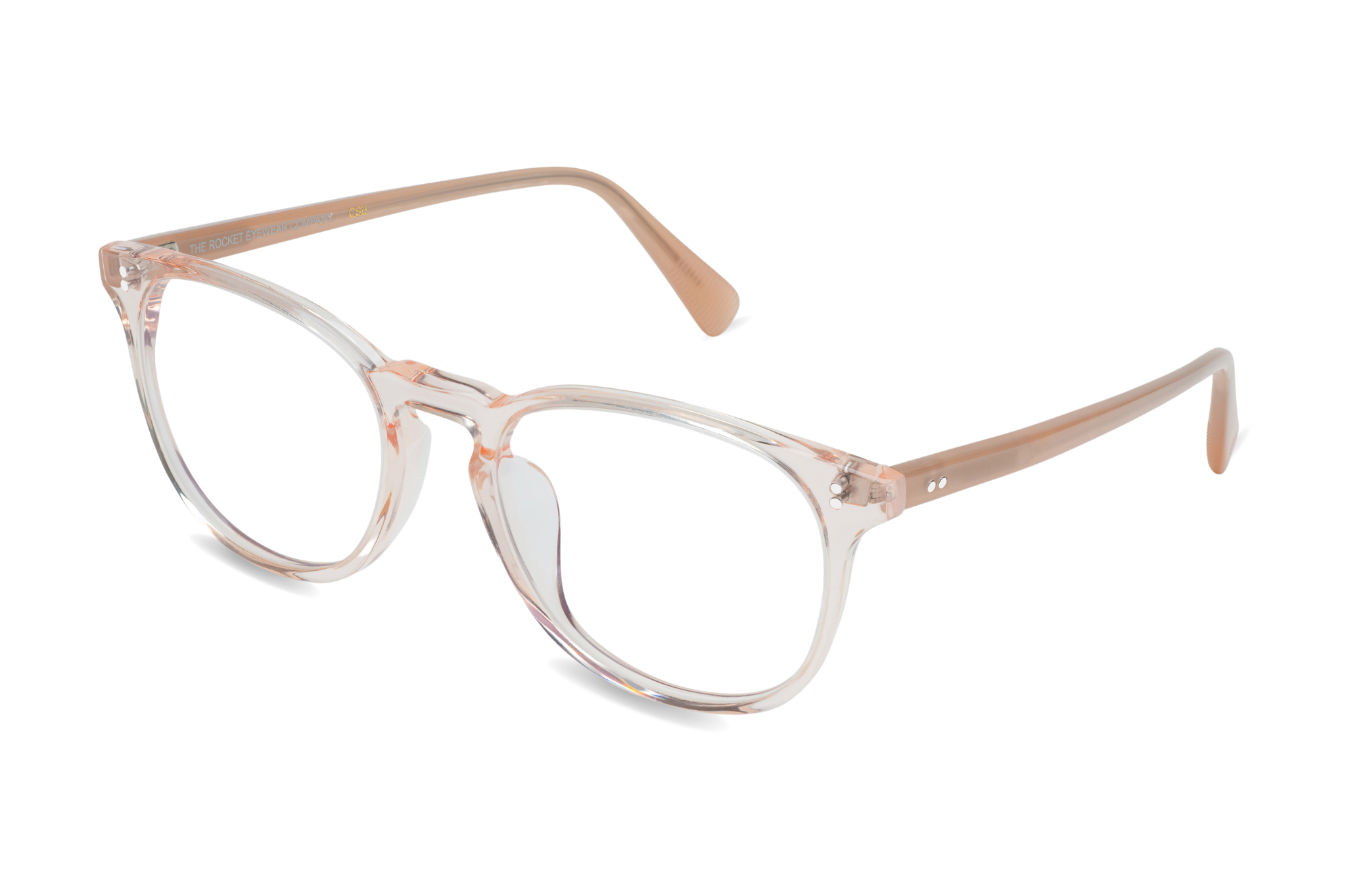 Rocket MTO P3 Classic Rose-Tinted Crystal & Blush Glasses (Crystal Strikes Back)