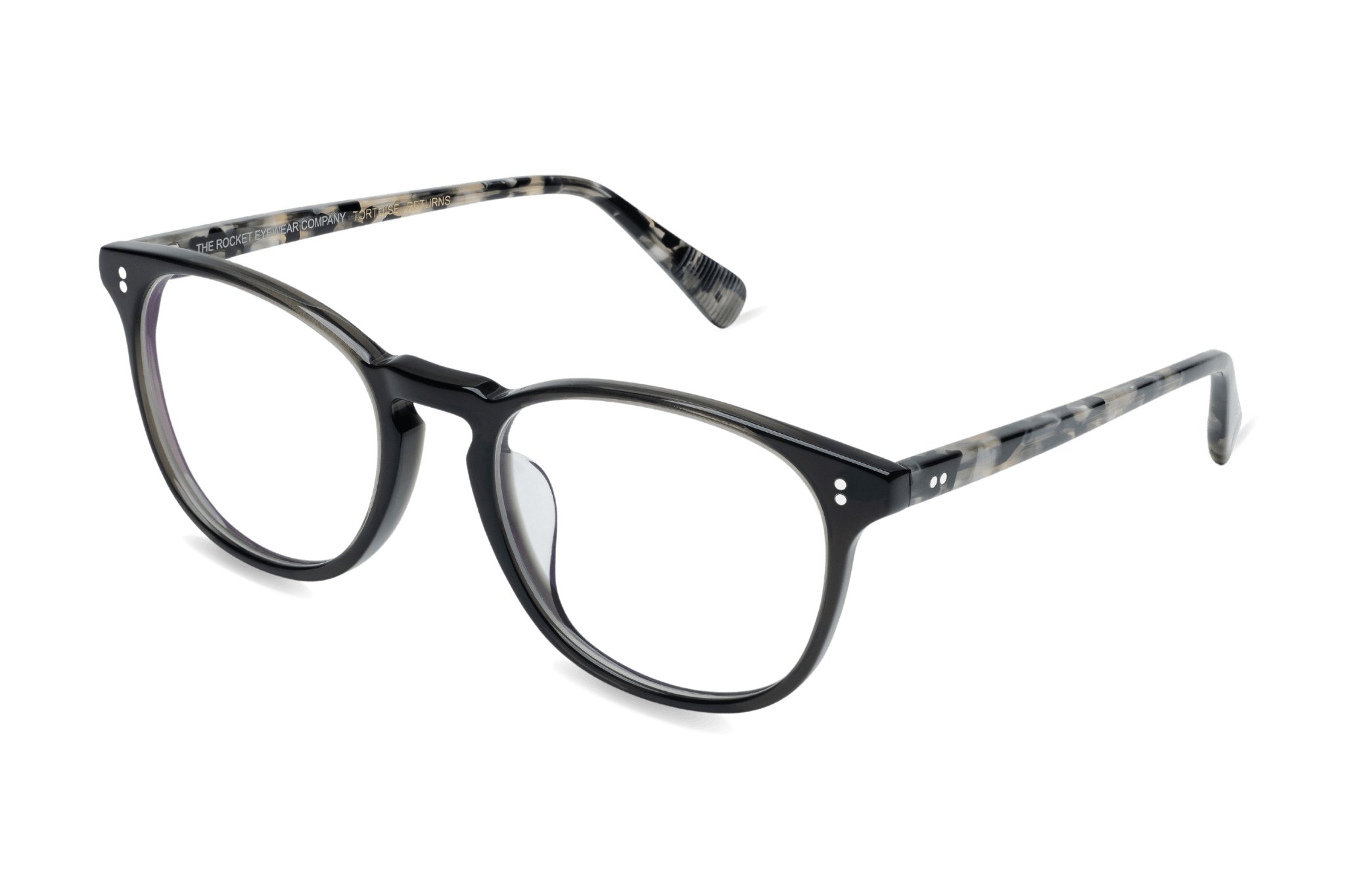 Rocket MTO P3 Classic Charcoal Black & Marble Tortoise Glasses (Tortoise Returns)