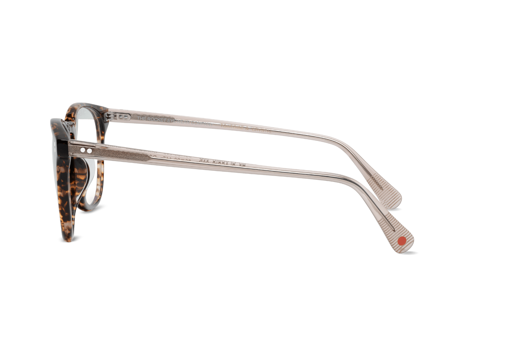 Rocket MTO P3 Classic Caviar Tortoise & Rosé Glasses (Tortoise and Crystal)