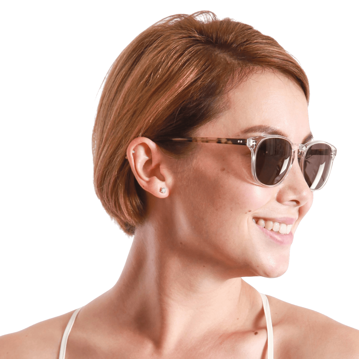 Rocket MTO P3 Classic Crystal & Blonde Tortoise with Brown Polarized Lenses (Tortoise and Crystal)