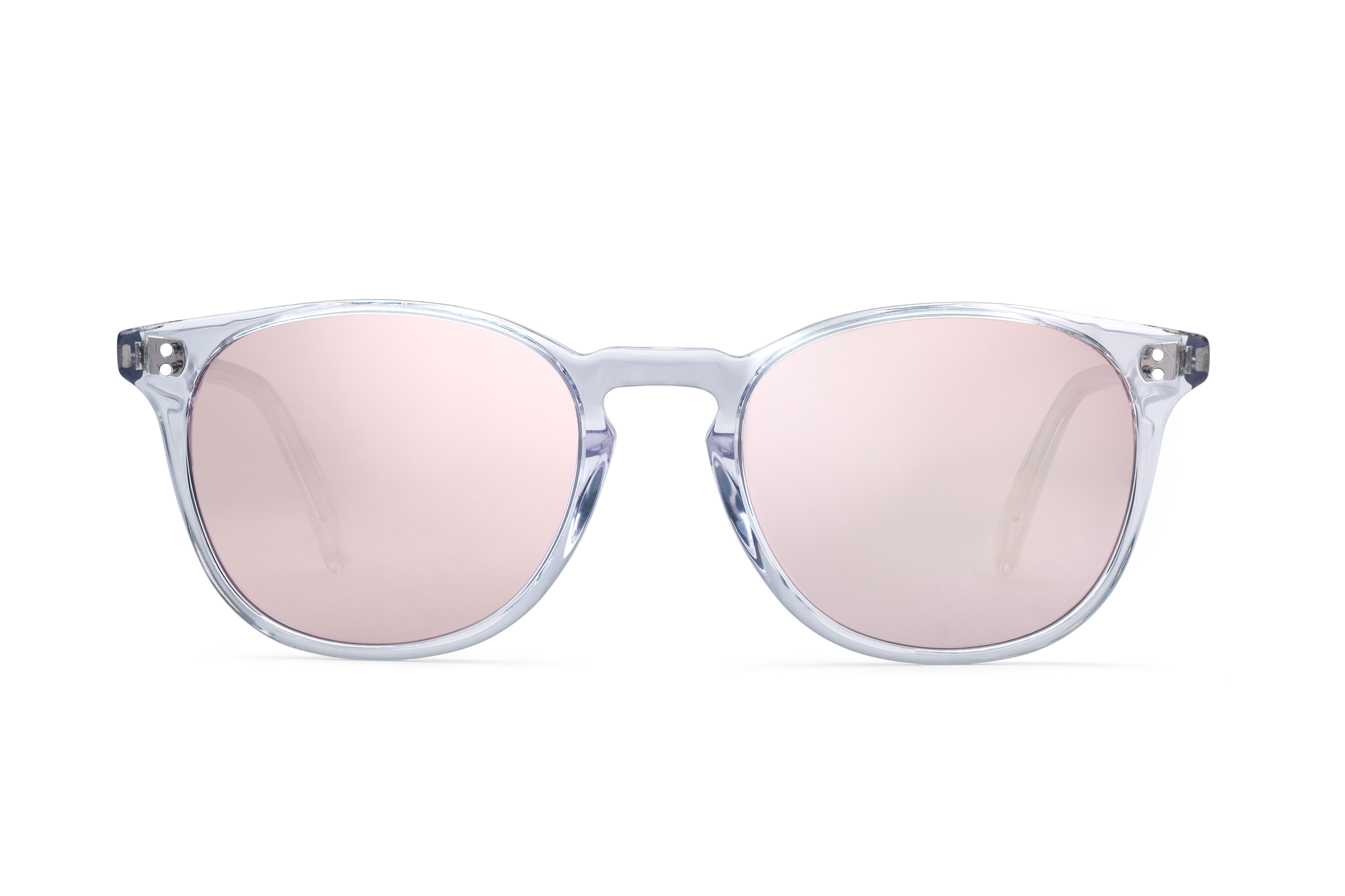 Rocket Eyewear MTO P3 Classic Crystal with Pink Mirrored Polarized Lenses