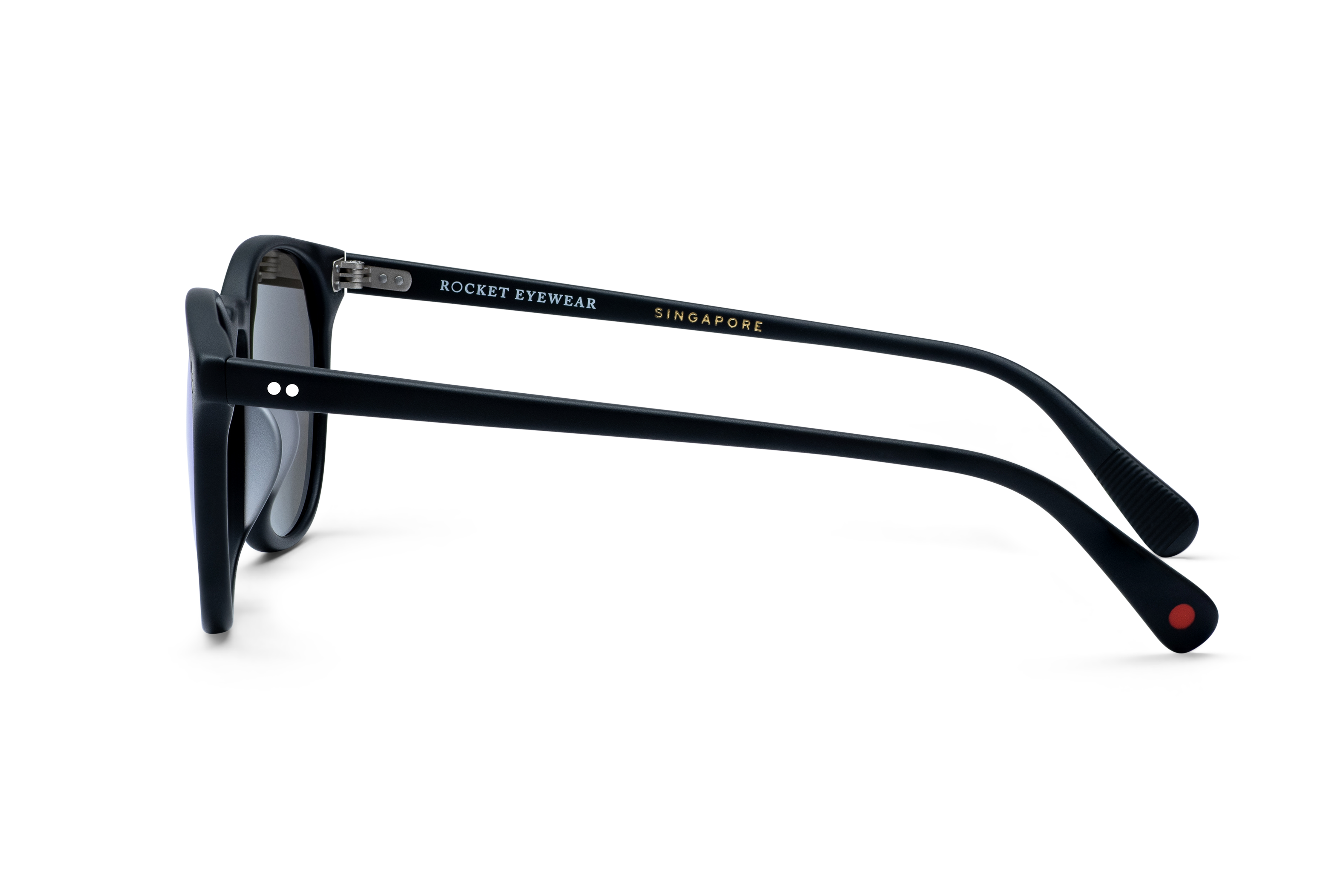 Rocket Eyewear MTO P3 Classic Matte Black with Blue Mirrored Polarized Lenses