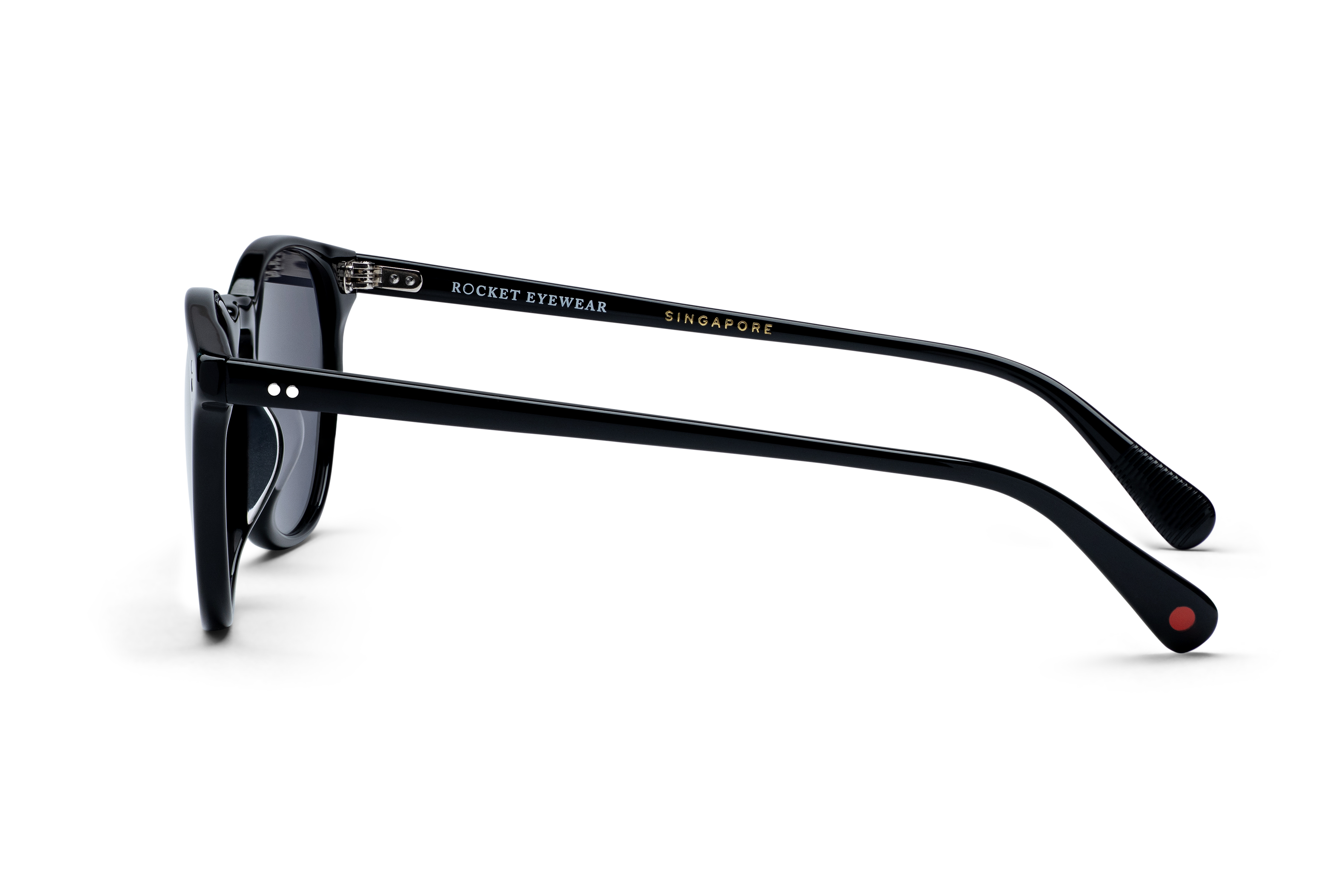 Rocket Eyewear MTO P3 Classic Jet Black with Gold Mirrored Polarized Lenses