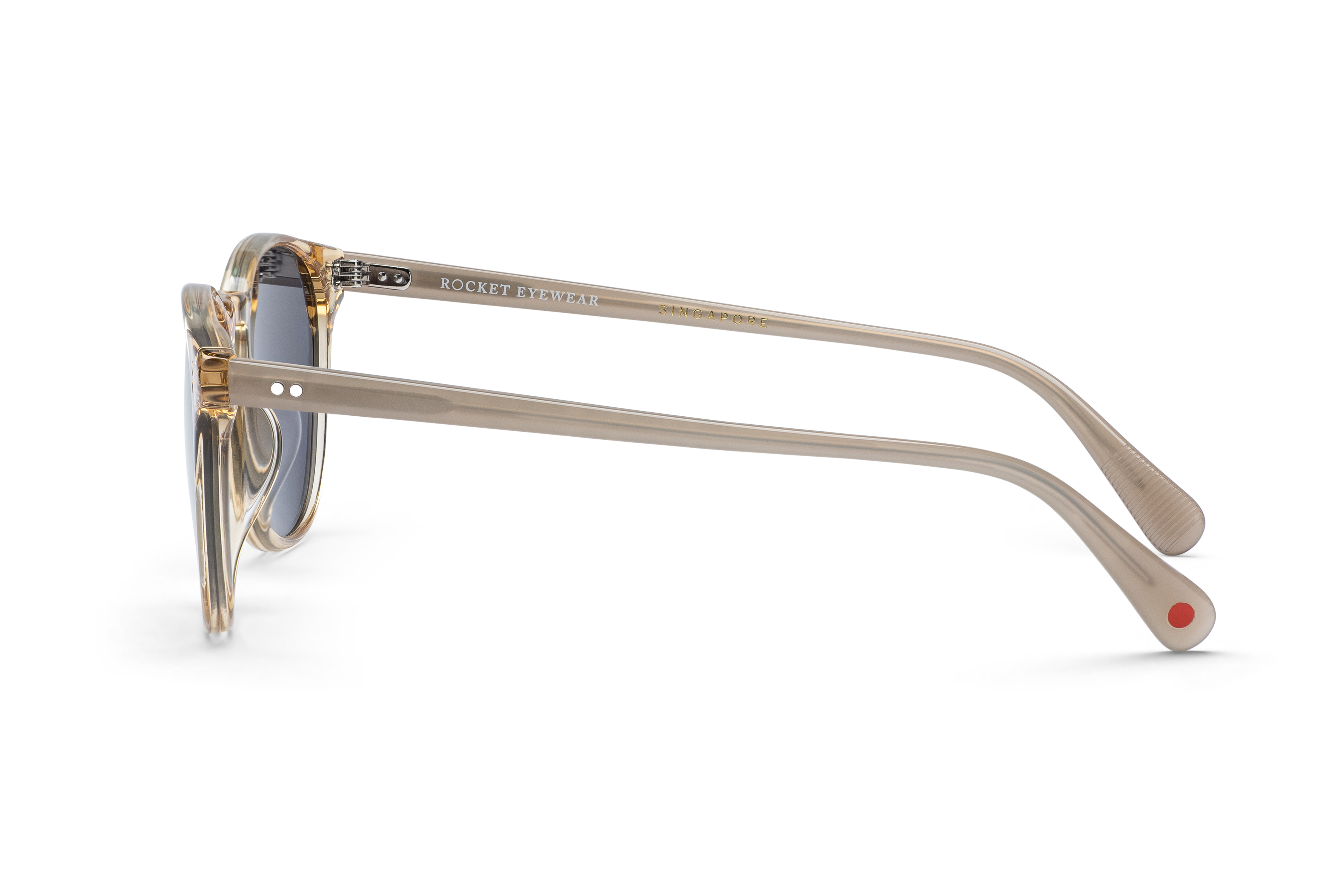 Rocket Eyewear MTO P3 Classic Gold Crystal & Putty with Gold Mirrored Polarized Lenses