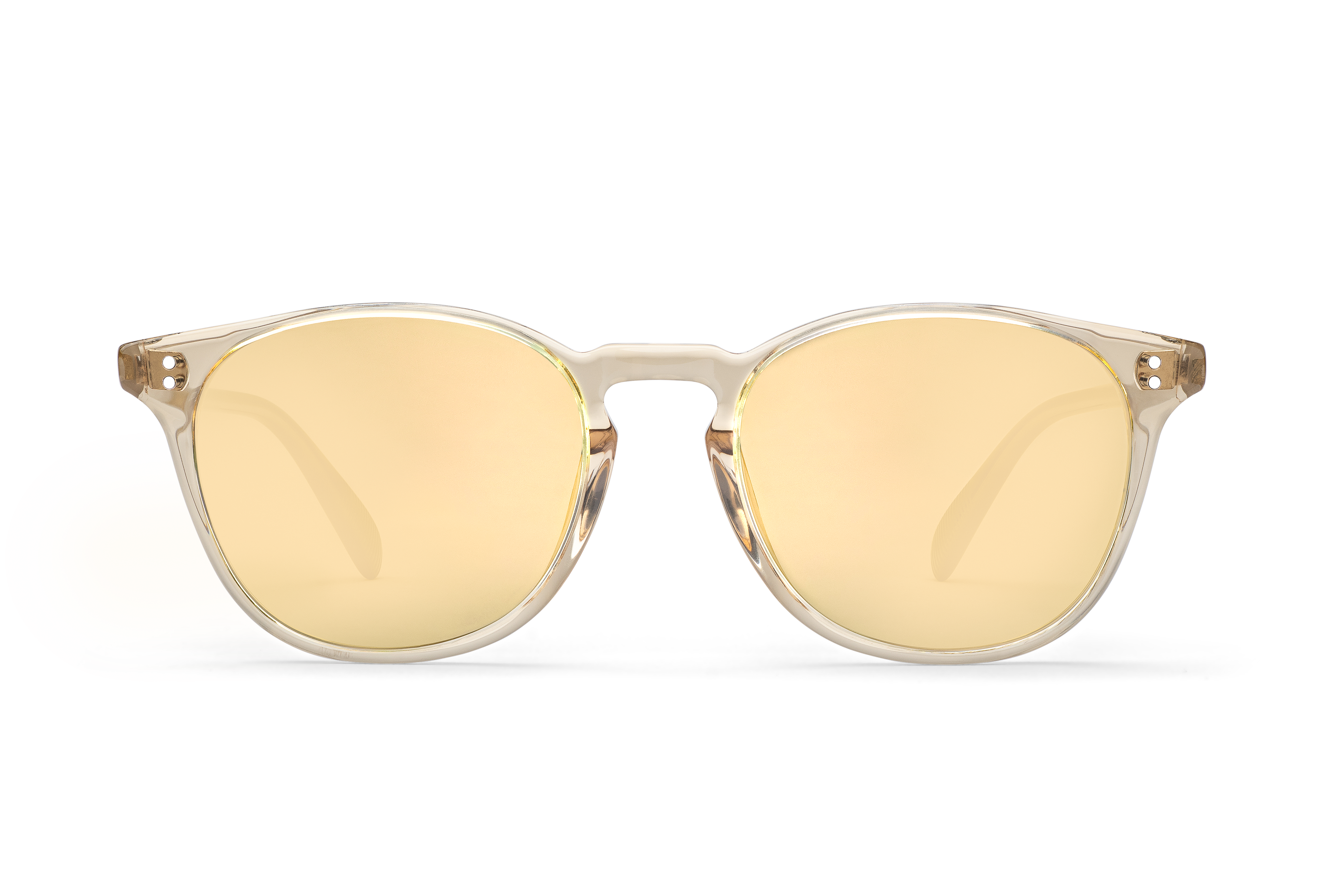 Rocket Eyewear MTO P3 Classic Gold Crystal & Putty with Gold Mirrored Polarized Lenses