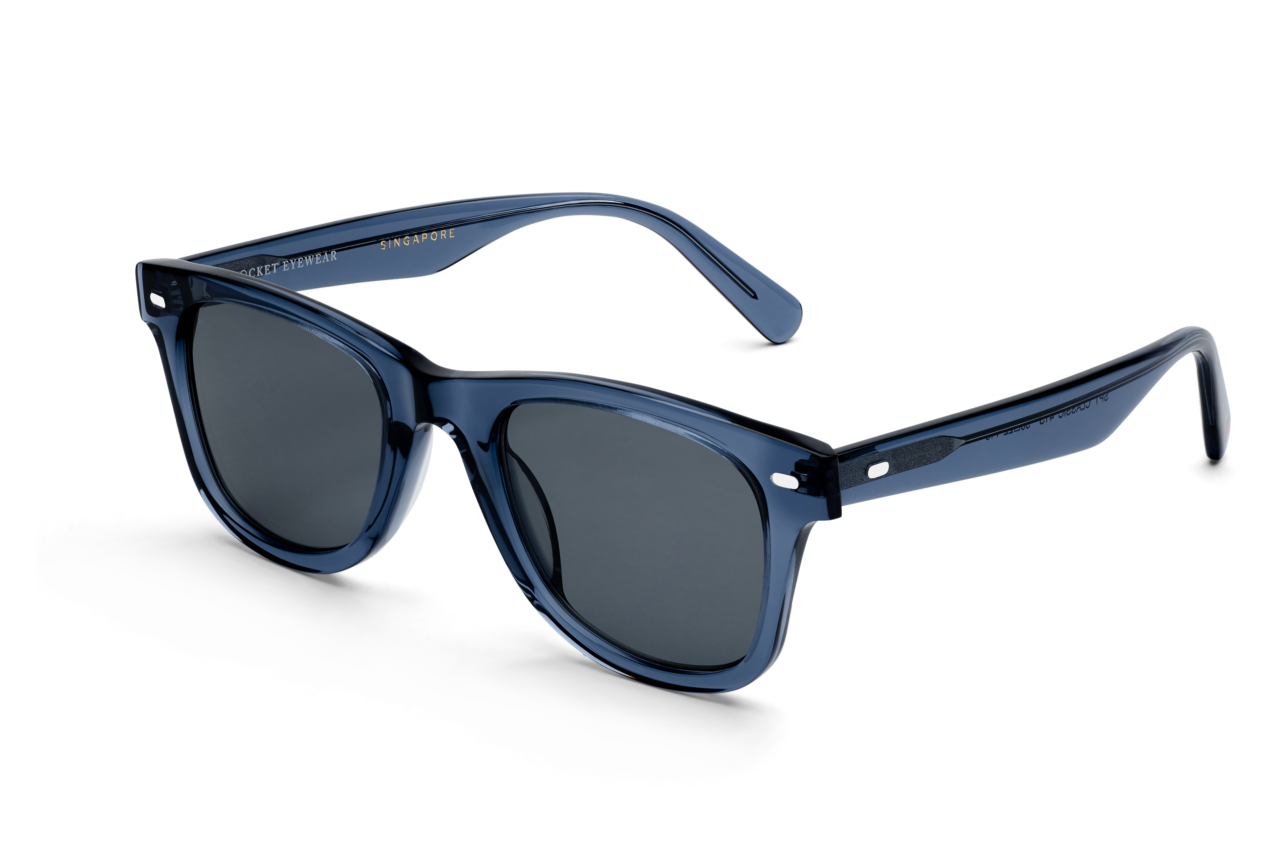 Rocket Eyewear SPT 2 Classic Raw Denim Crystal with Grey Polarized Lenses (Limited Edition)