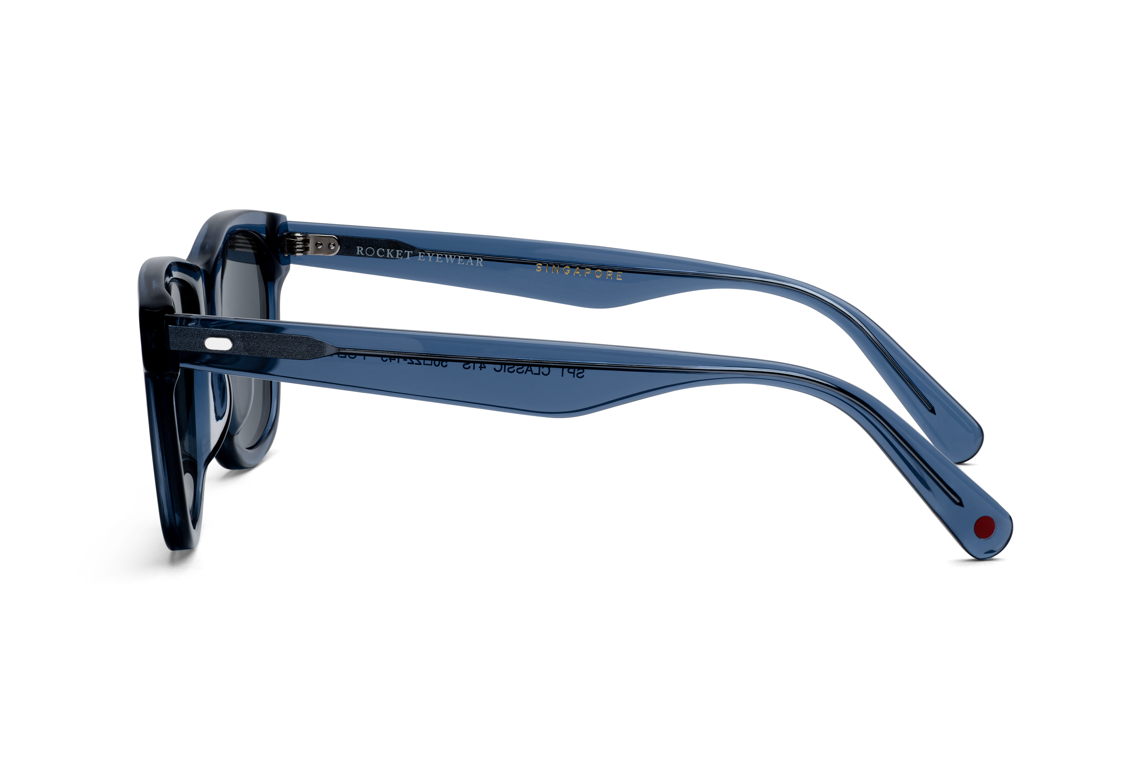 Rocket Eyewear SPT 2 Classic Raw Denim Crystal with Grey Polarized Lenses (Limited Edition)