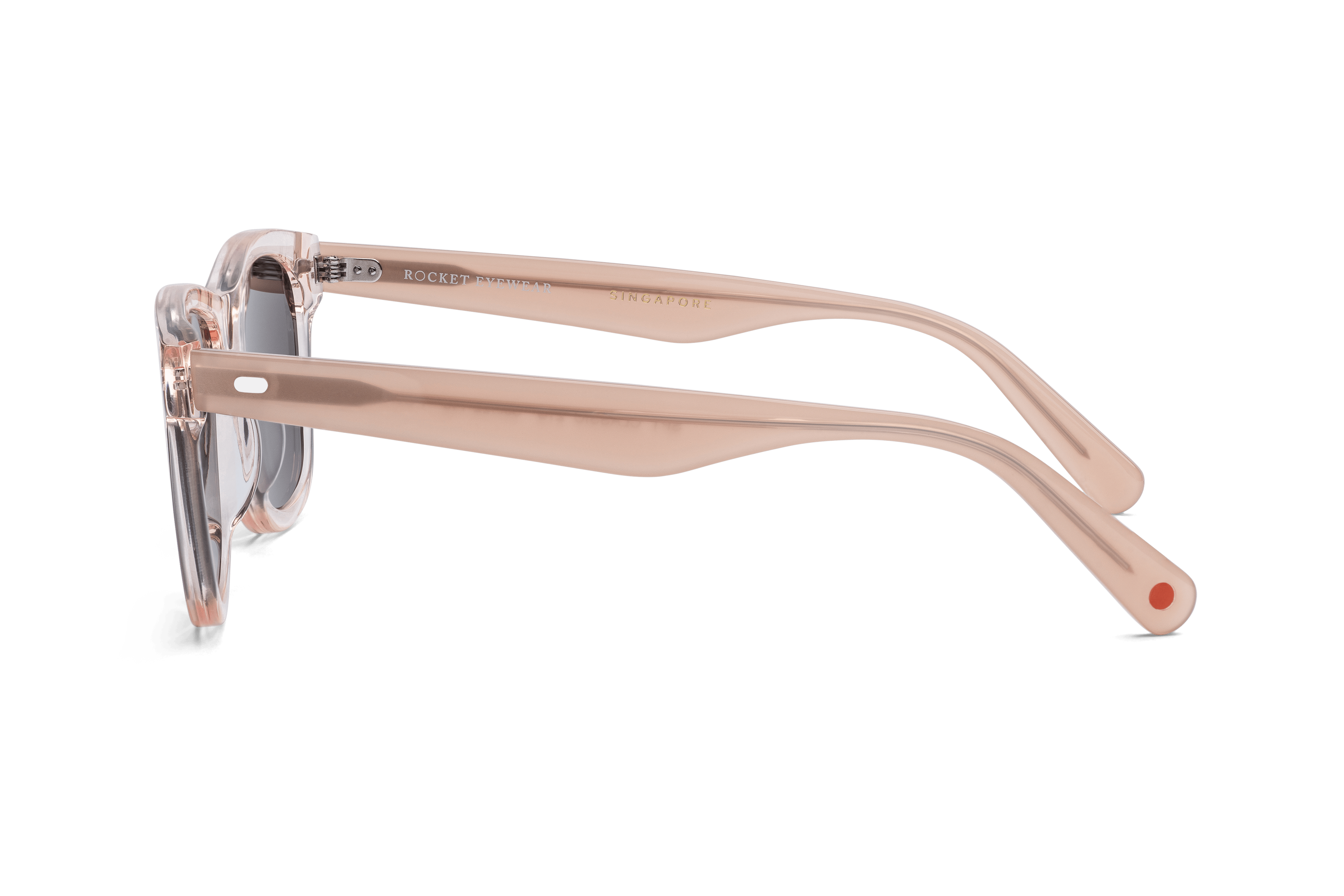 Rocket Eyewear SPT 2 Classic Rose-Tinted Crystal & Blush with Brown Polarized Lenses (Limited Edition)