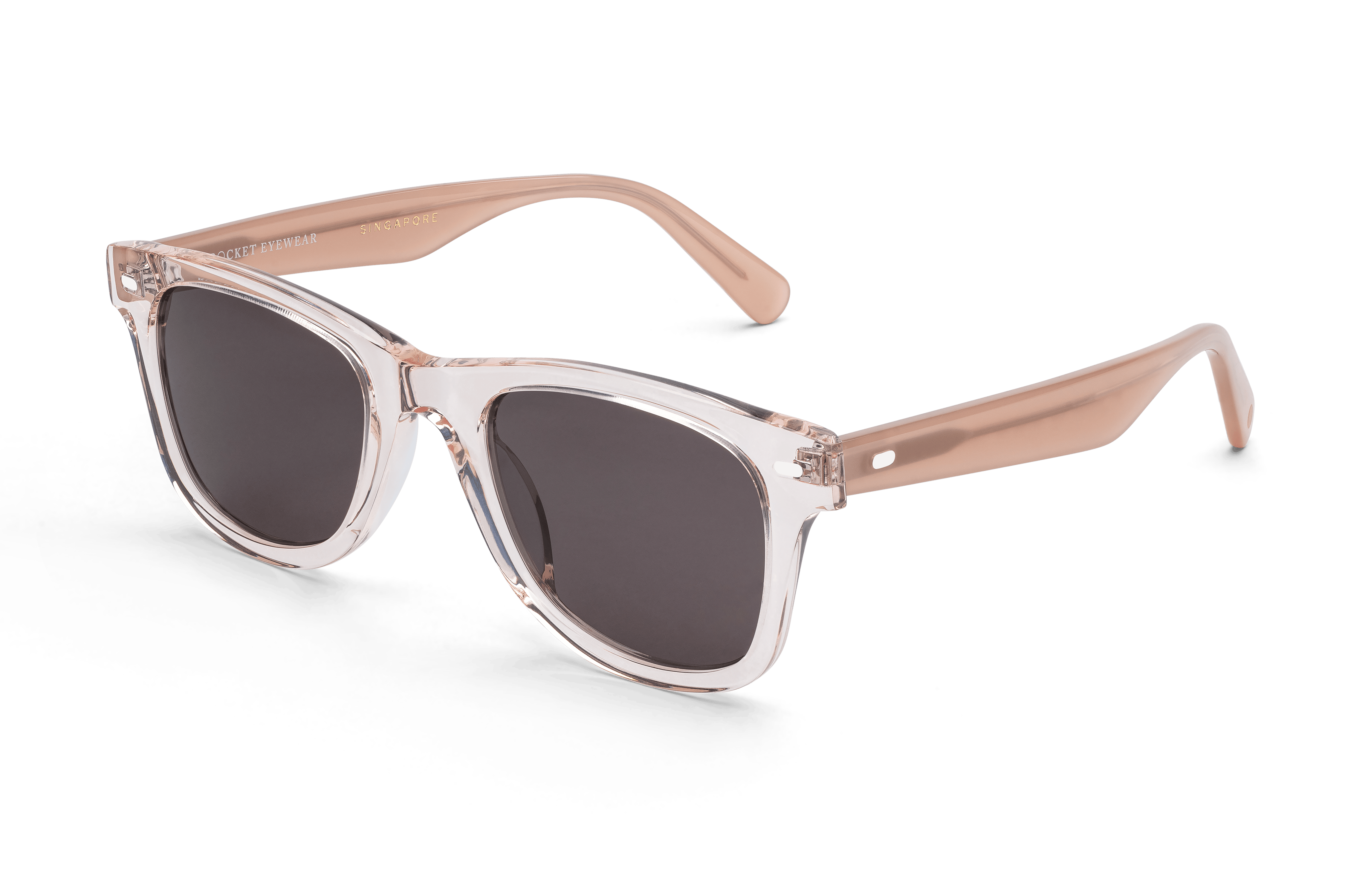 Rocket Eyewear SPT 2 Classic Rose-Tinted Crystal & Blush with Brown Polarized Lenses (Limited Edition)