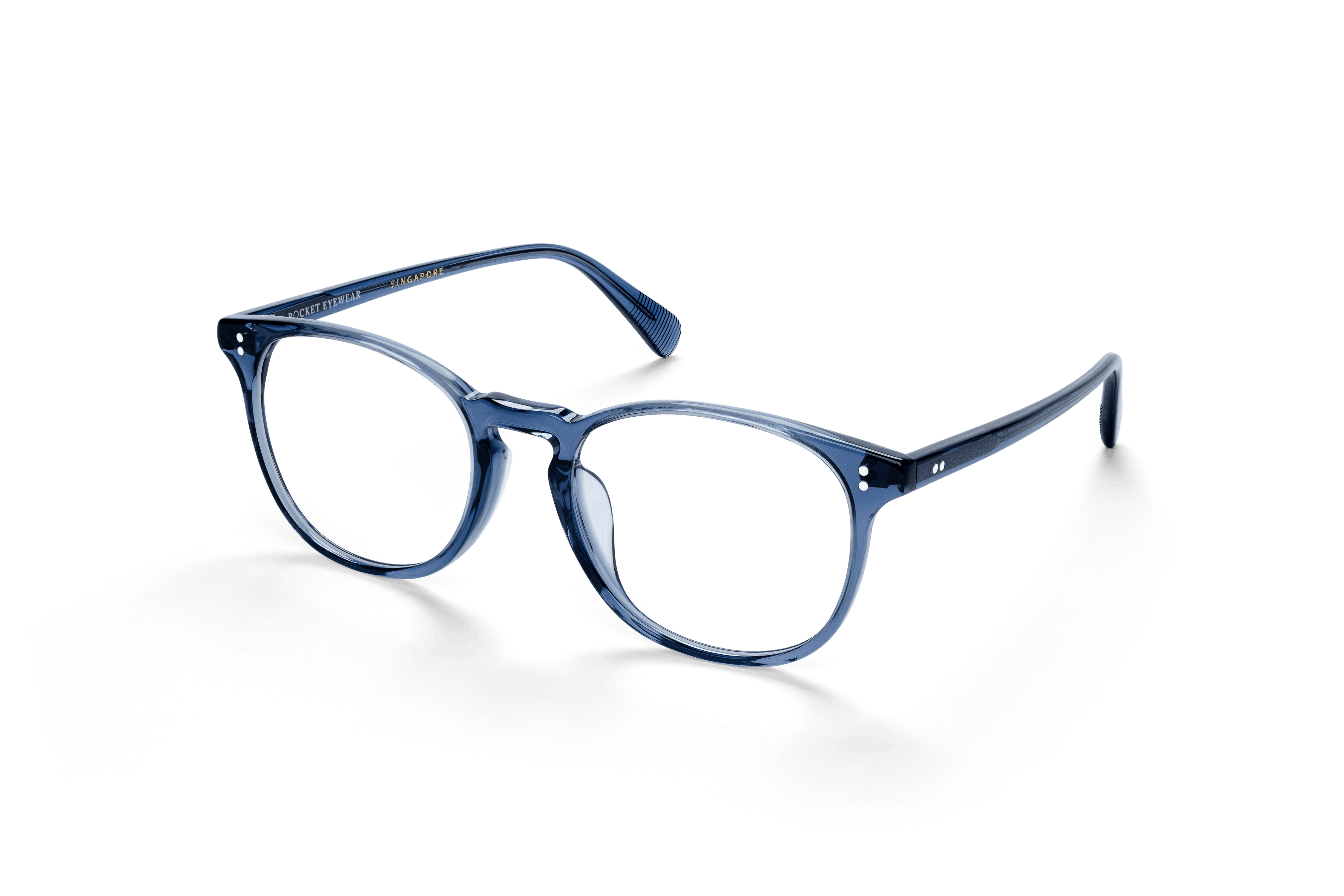 Rocket MTO P3 Classic Raw Denim Crystal Glasses (HYGG)