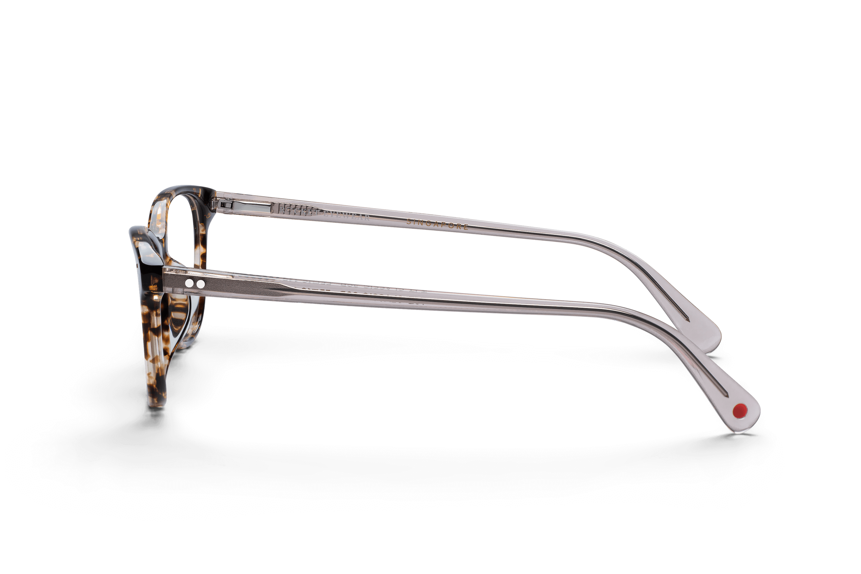 TJZ Classic Caviar Tortoise & Rosé Glasses