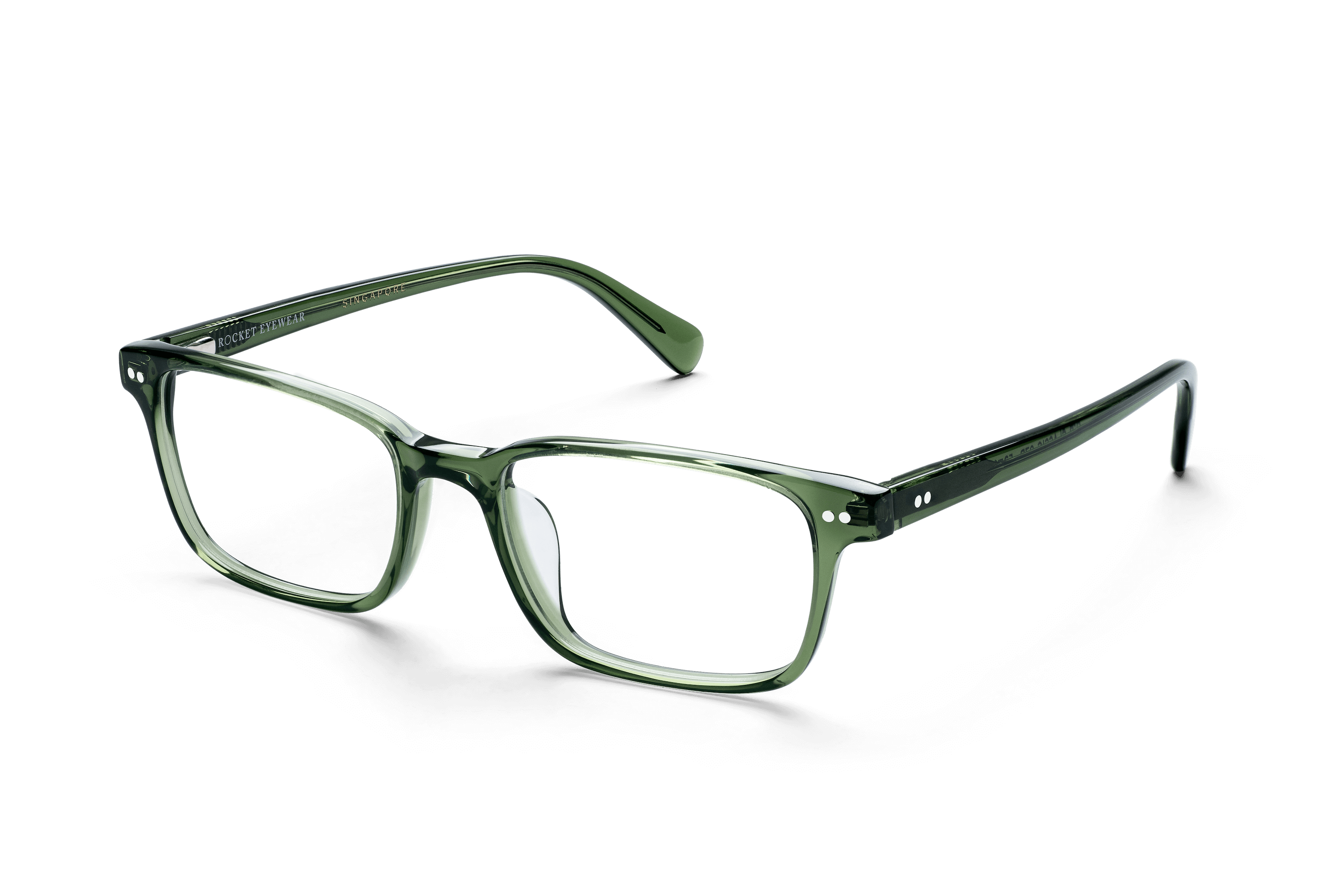 OEP Classic Hunter Green Clear Glasses
