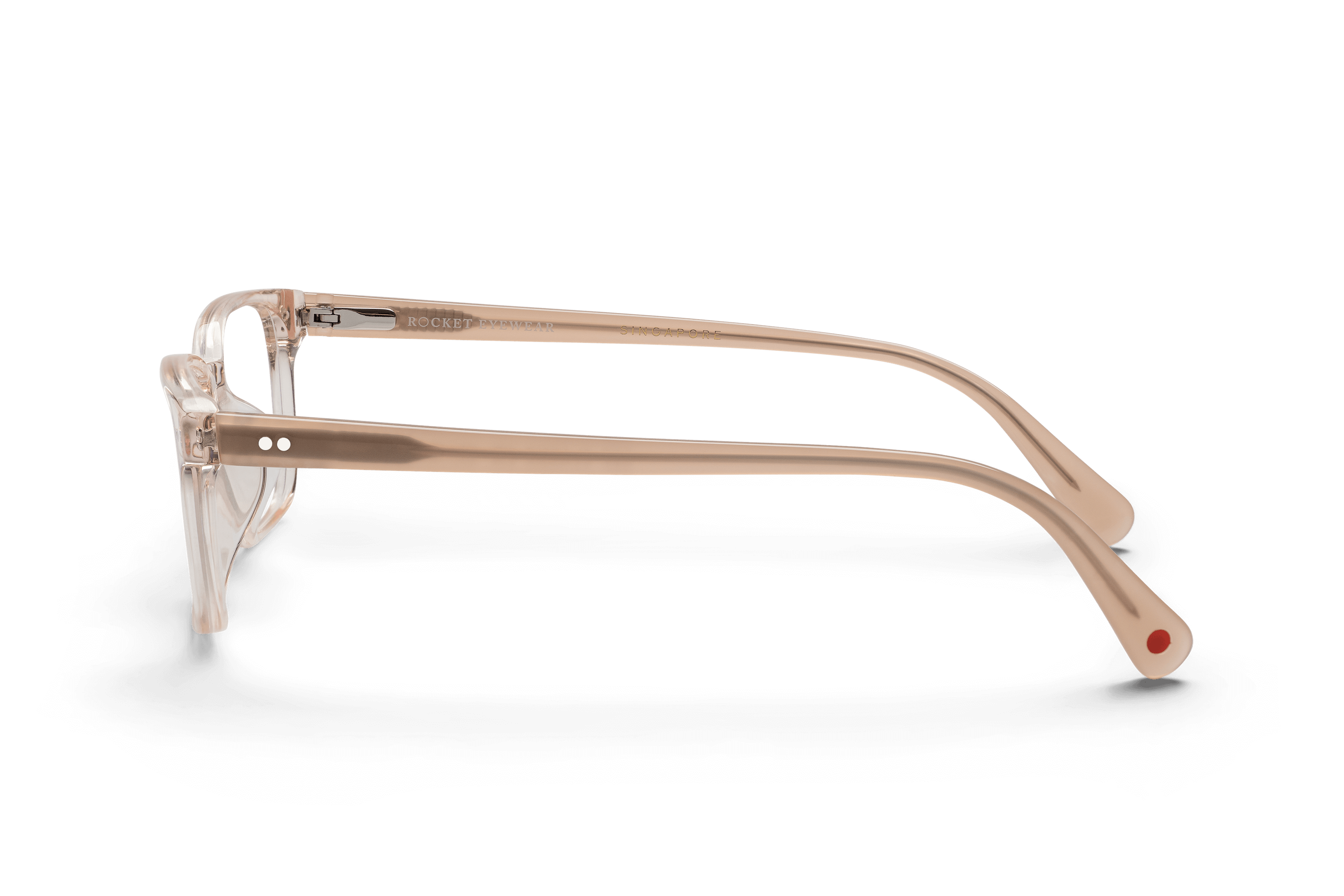 OEP Classic Rose-Tinted Crystal & Blush Glasses