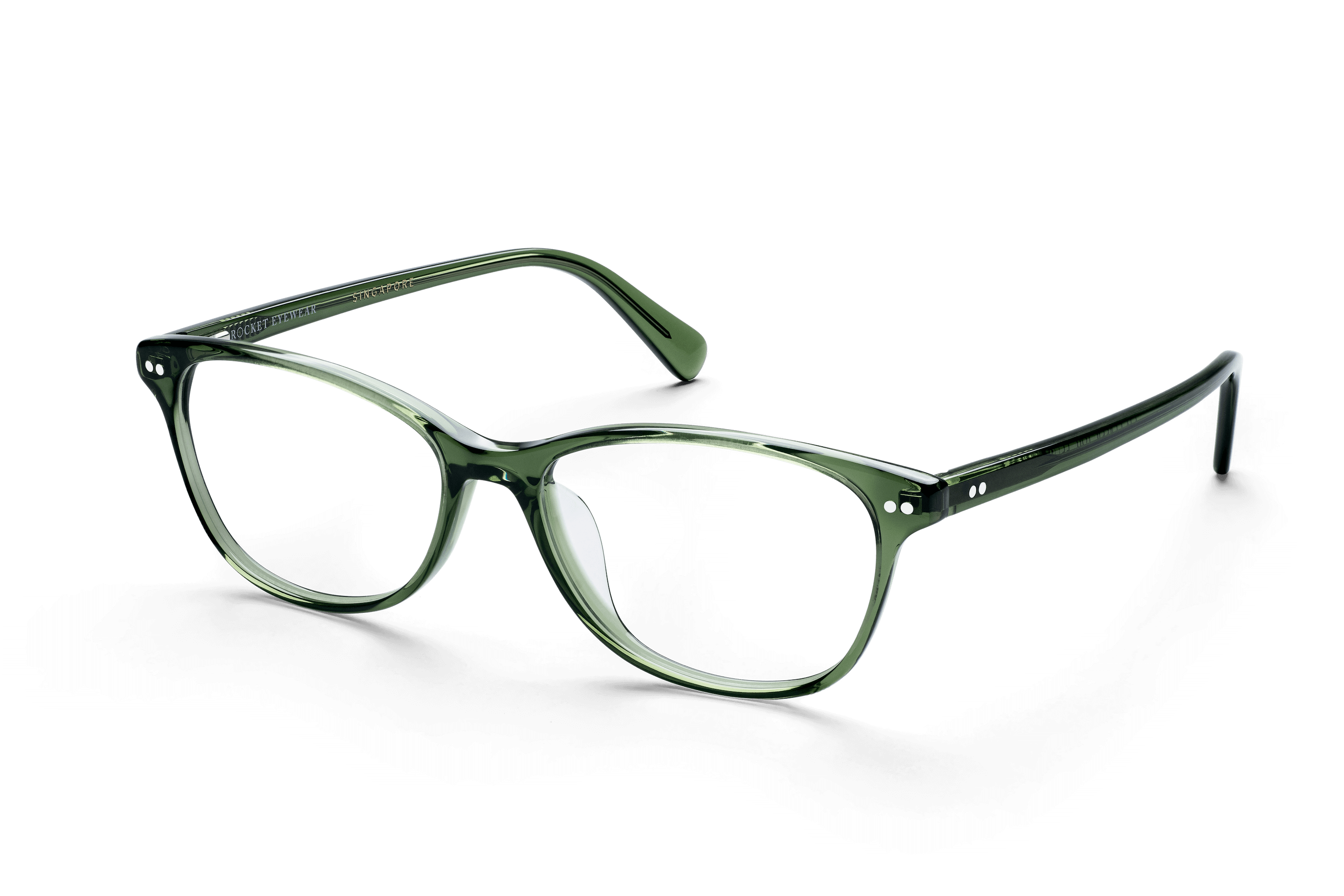 TJZ Classic Hunter Green Clear Glasses