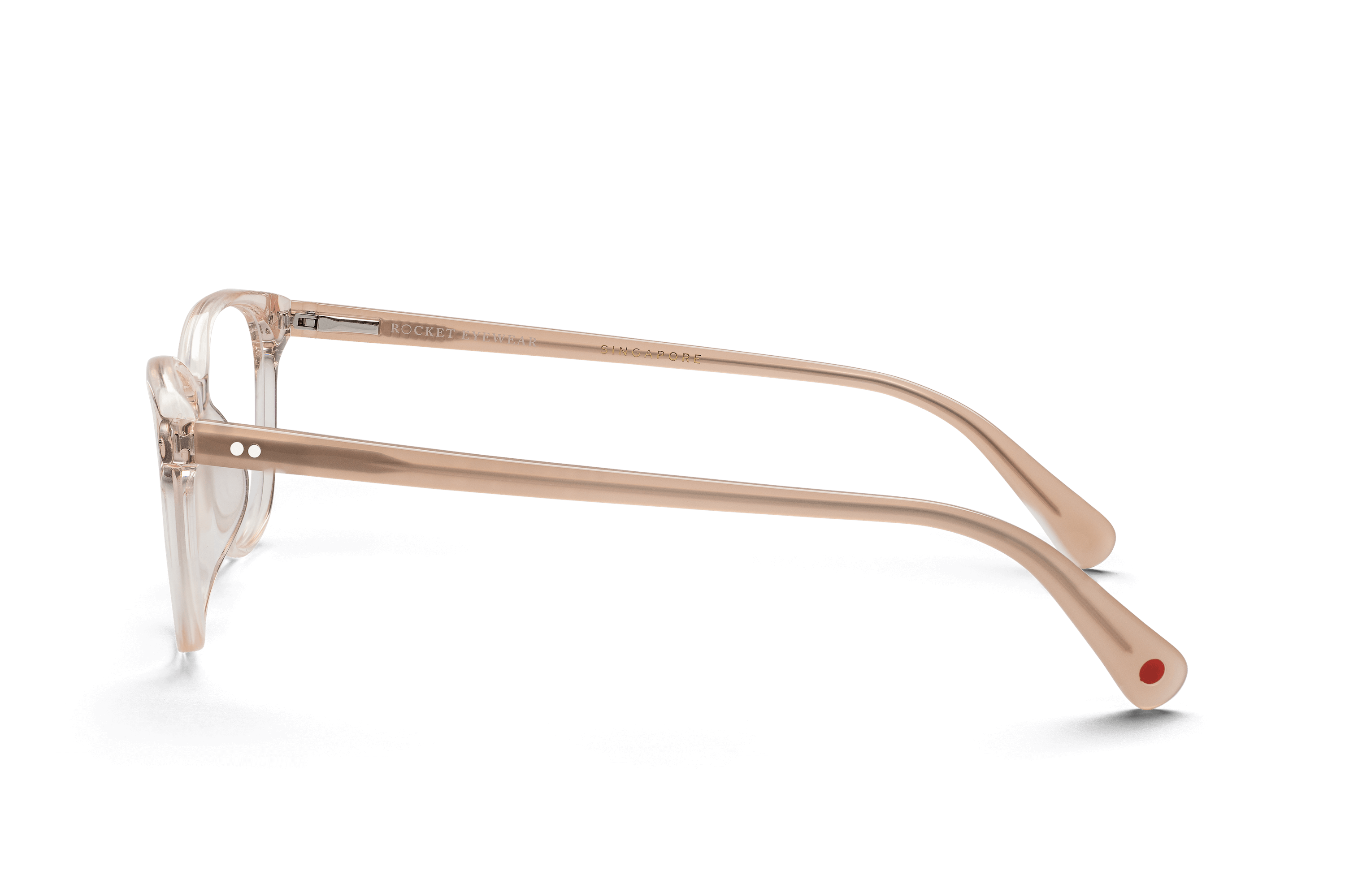 TJZ Classic Rose-Tinted Crystal & Blush Glasses