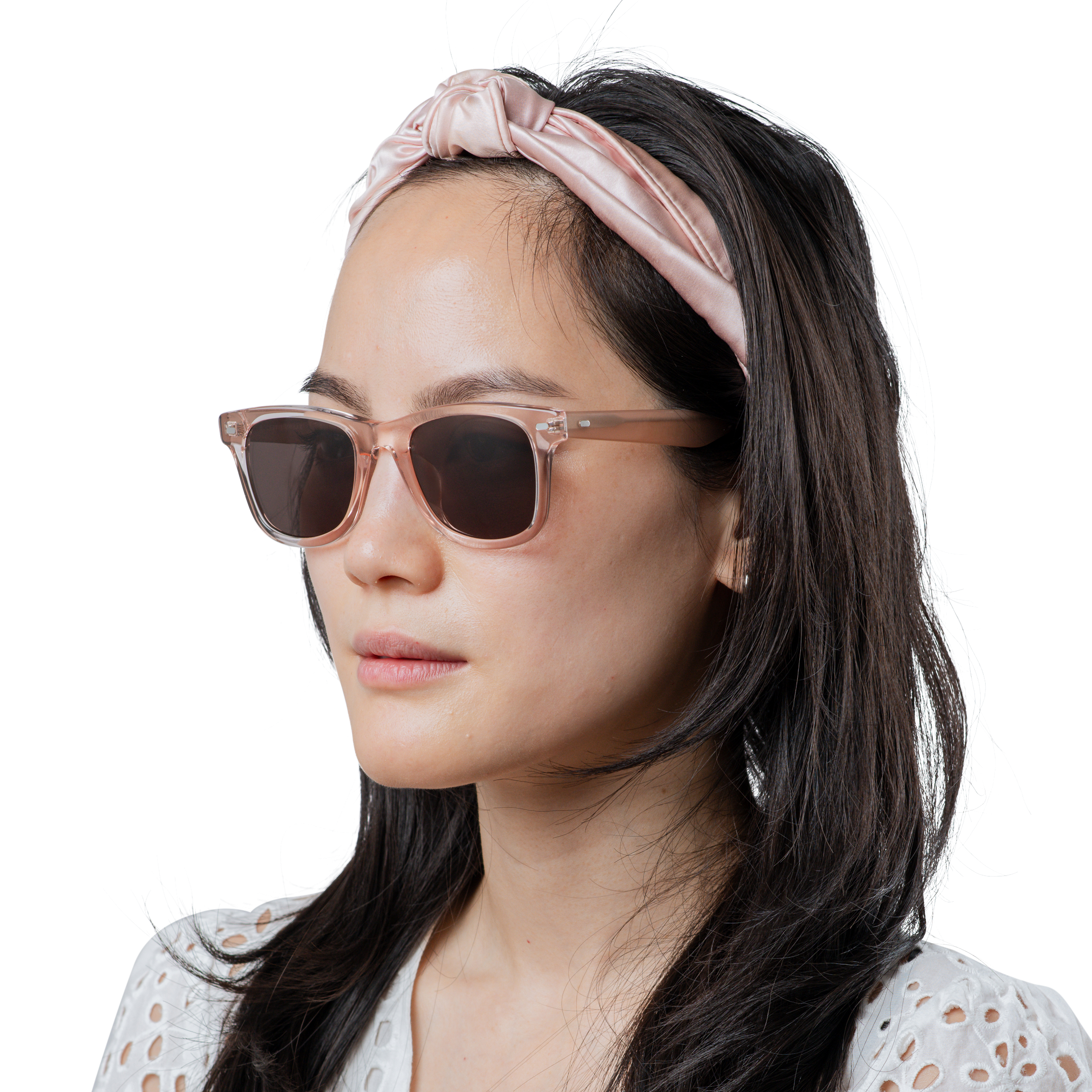 Rocket Eyewear SPT 2 Classic Rose-Tinted Crystal & Blush with Brown Polarized Lenses (Limited Edition)