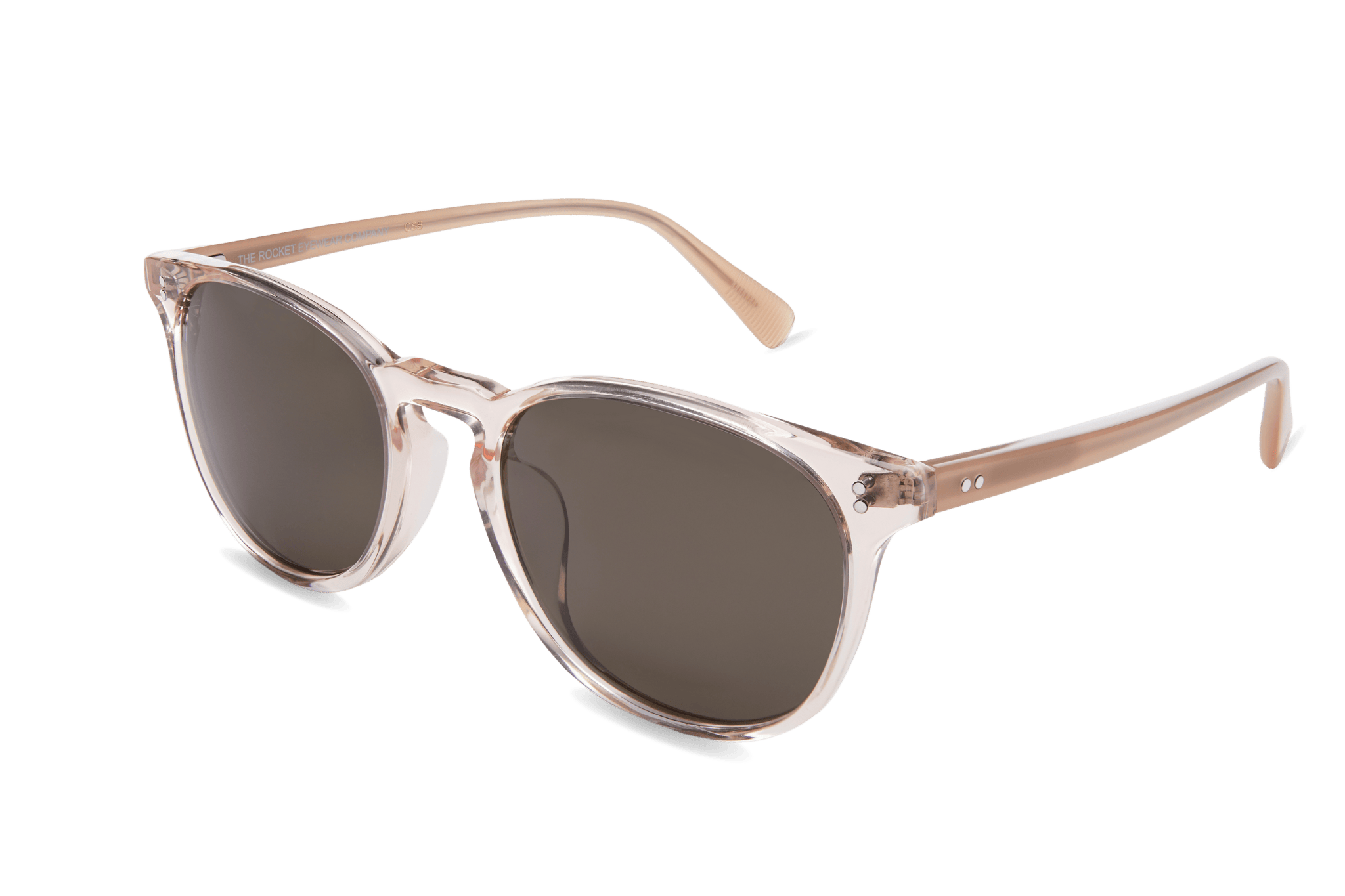 Rocket MTO P3 Classic Rose-Tinted Crystal & Blush with Brown Polarized Lenses (Crystal Strikes Back)
