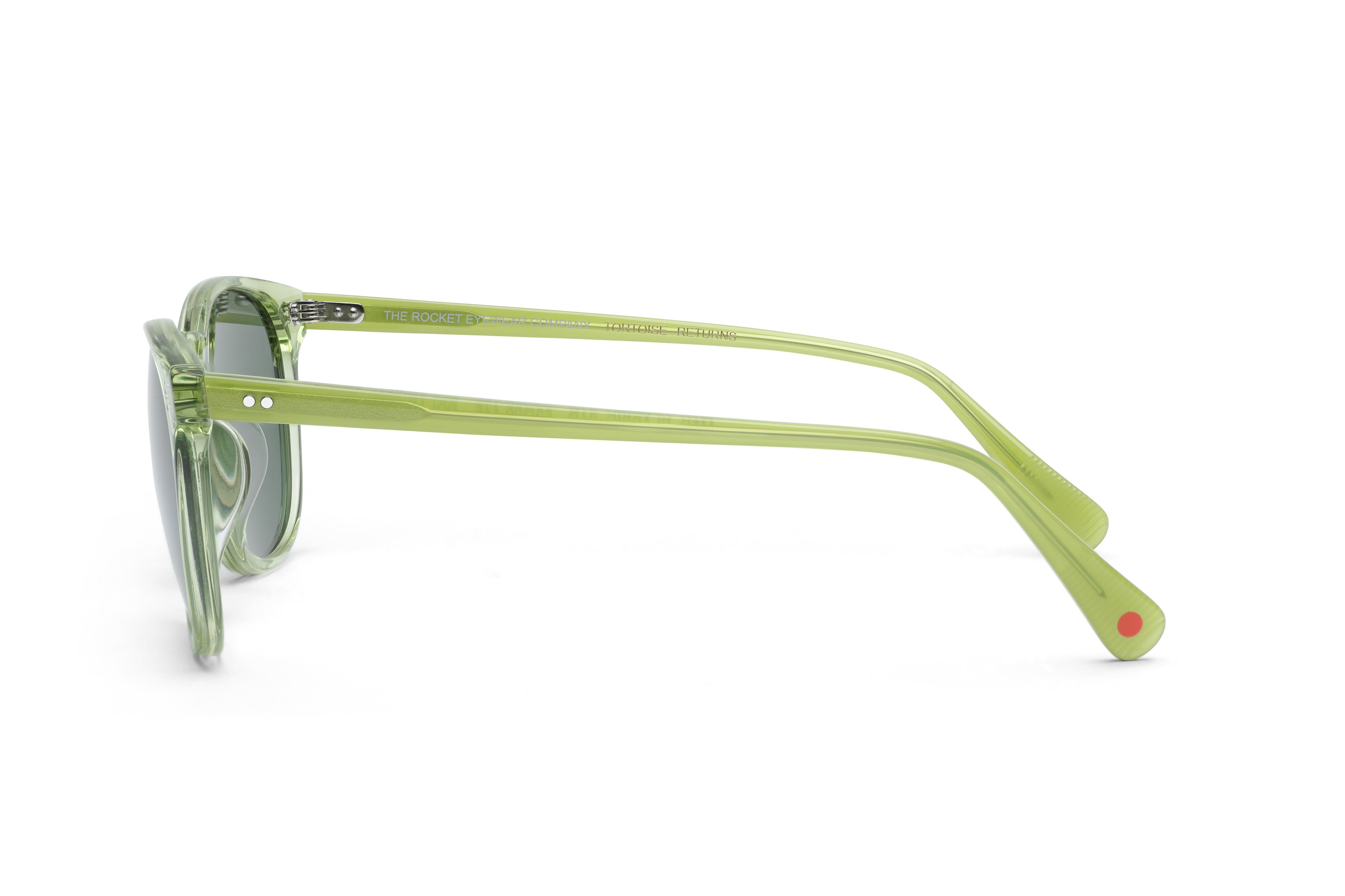 Rocket MTO P3 Classic Sencha Crystal &amp; Leaf with Green Polarized Lenses (Tortoise Returns)