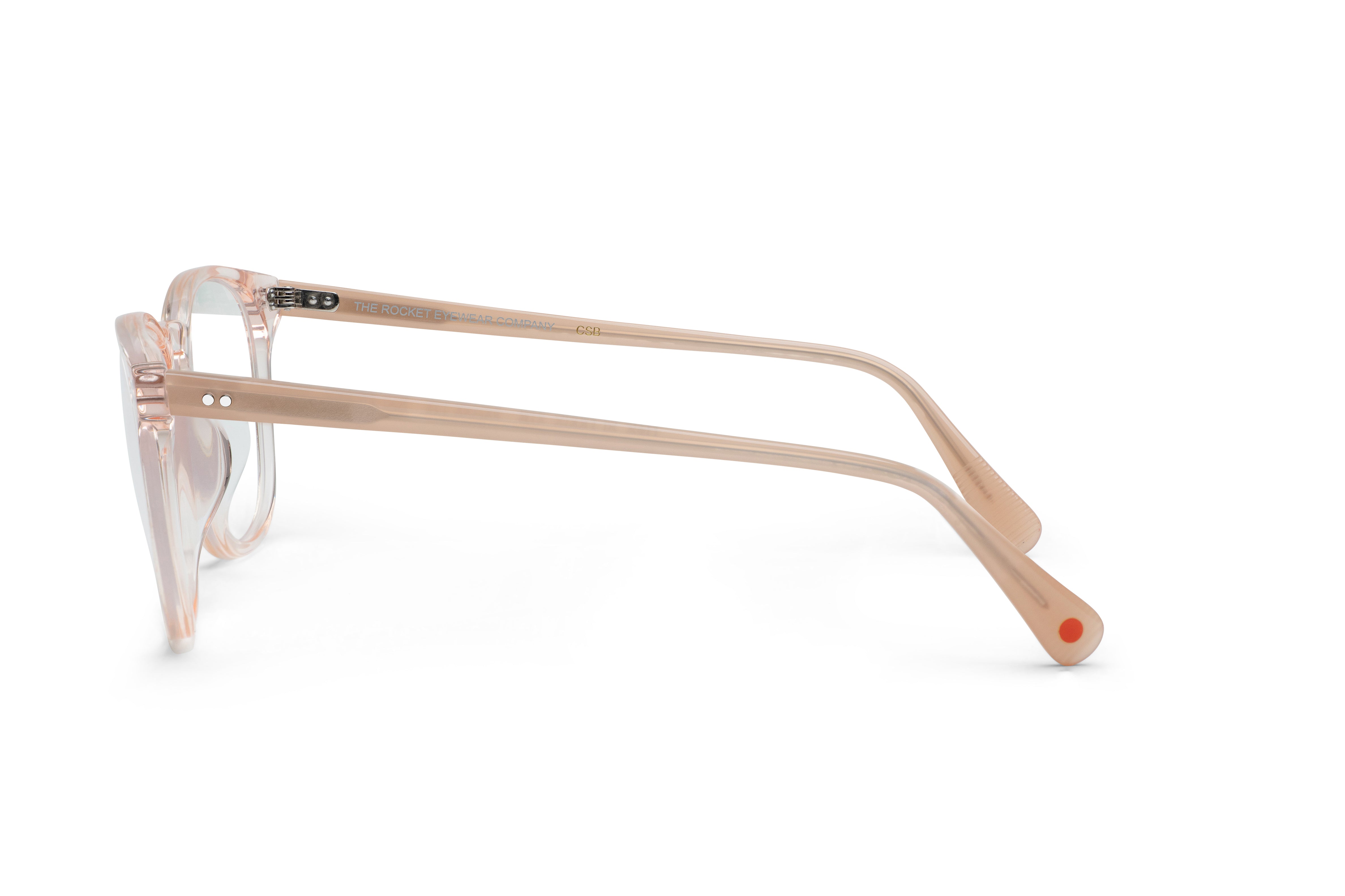 Rocket MTO P3 Classic Rose-Tinted Crystal & Blush Glasses (Crystal Strikes Back)