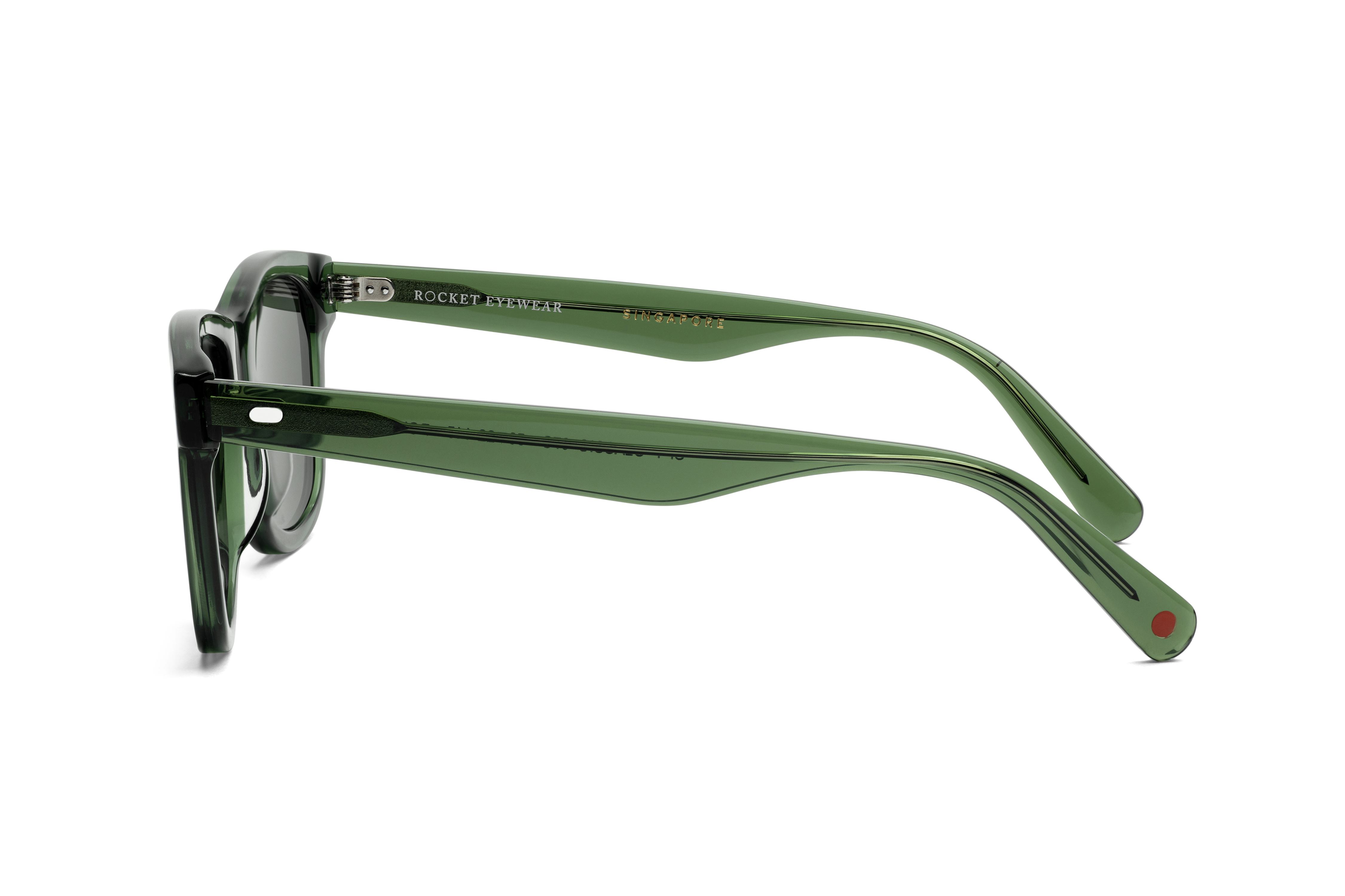 Rocket Eyewear SPT Classic Hunter Green Clear with Green Polarized Lenses (Limited Edition)