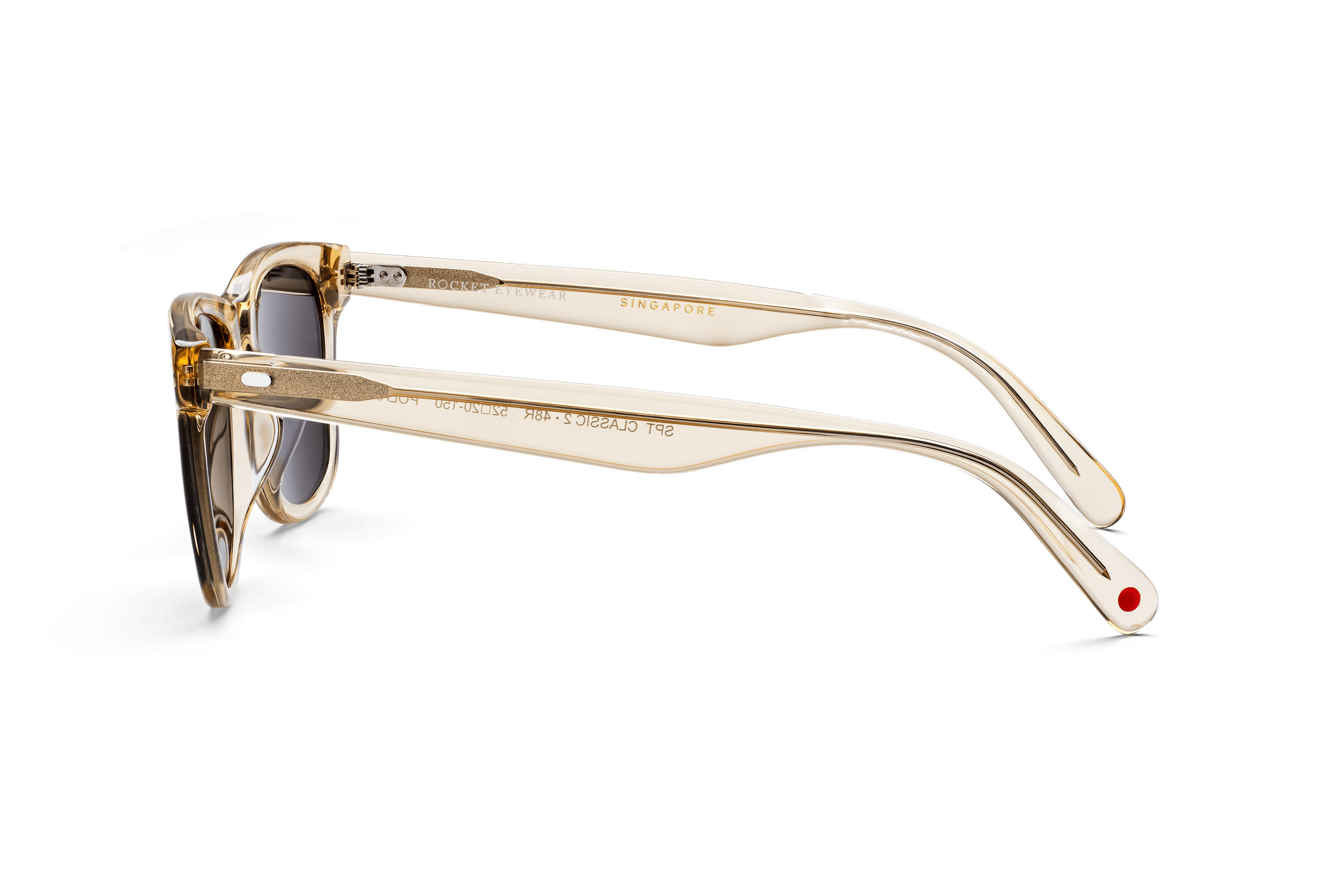 Rocket Eyewear SPT 2 Classic Gold Crystal with Brown Polarized Lenses