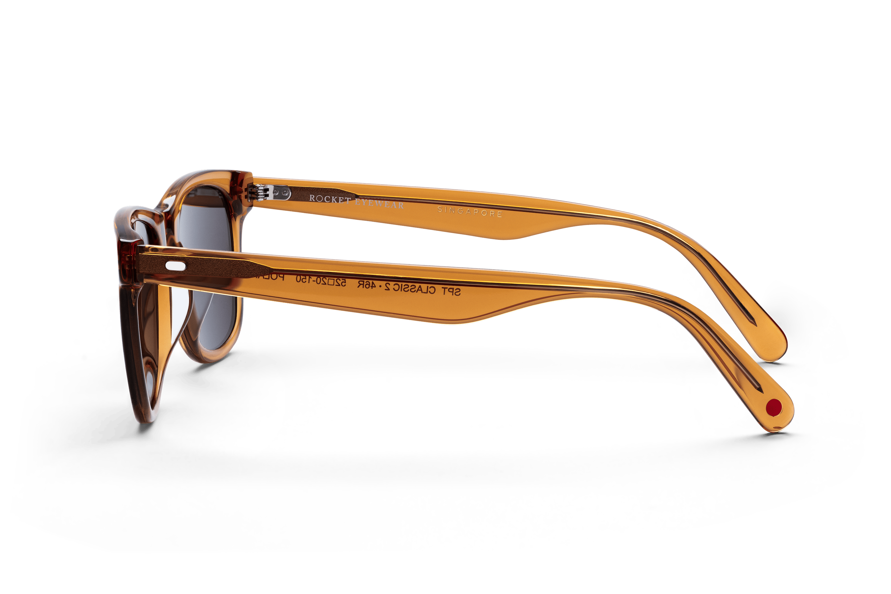 Rocket Eyewear SPT 2 Classic Burnt Orange Crystal with Brown Polarized Lenses