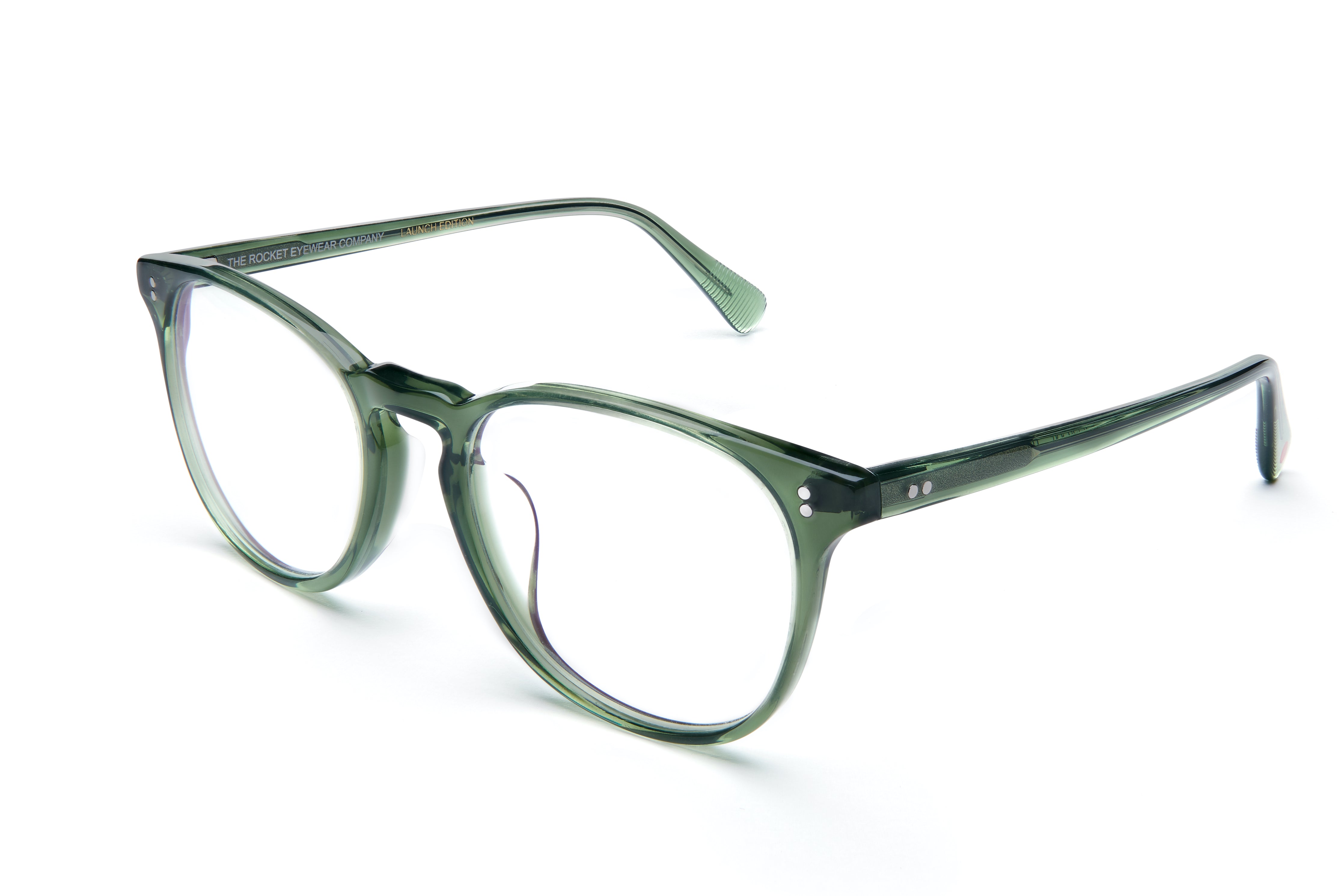 Rocket MTO P3 Classic Hunter Green Clear Glasses (Launch Edition)