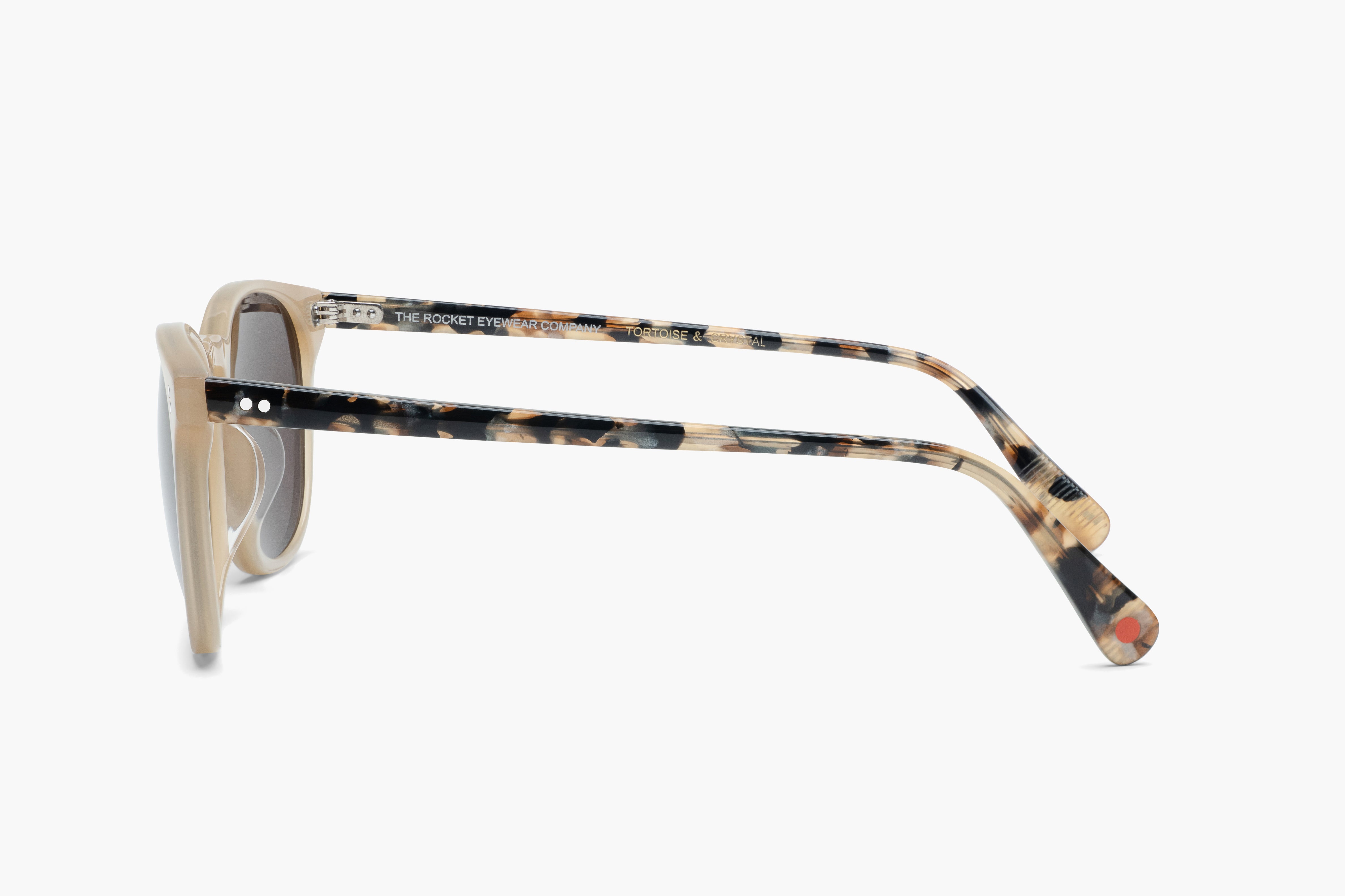 Rocket MTO P3 Classic Mother&#39;s Pearl &amp; Chin Chow Tortoise with Brown Polarized Lenses (Tortoise and Crystal)